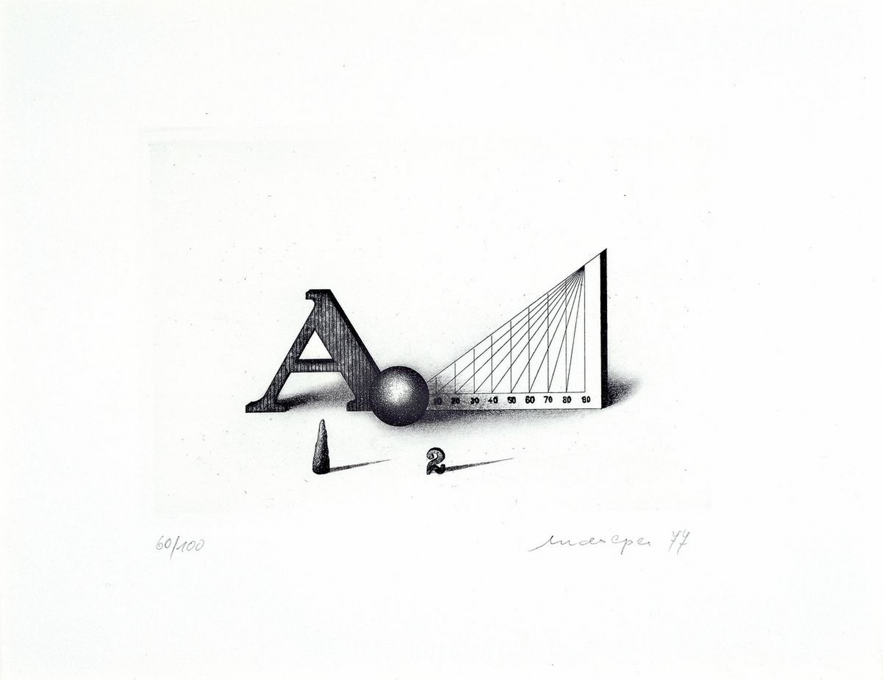Detail d: Friedrich Meckseper, 1936-2019, 4 kleine Farblithographien, 1x sign., num. 82/ 150, unter Glas, ca. 25x20cm, sign., dat. 70, unter Glas, ca. 27x24,5 ...