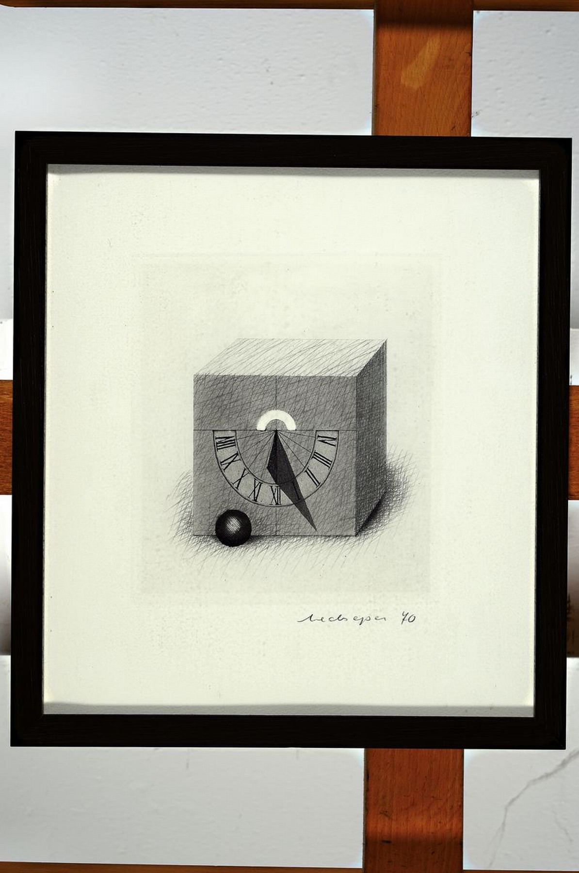 Detail l: Friedrich Meckseper, 1936-2019, 4 kleine Farblithographien, 1x sign., num. 82/ 150, unter Glas, ca. 25x20cm, sign., dat. 70, unter Glas, ca. 27x24,5 ...