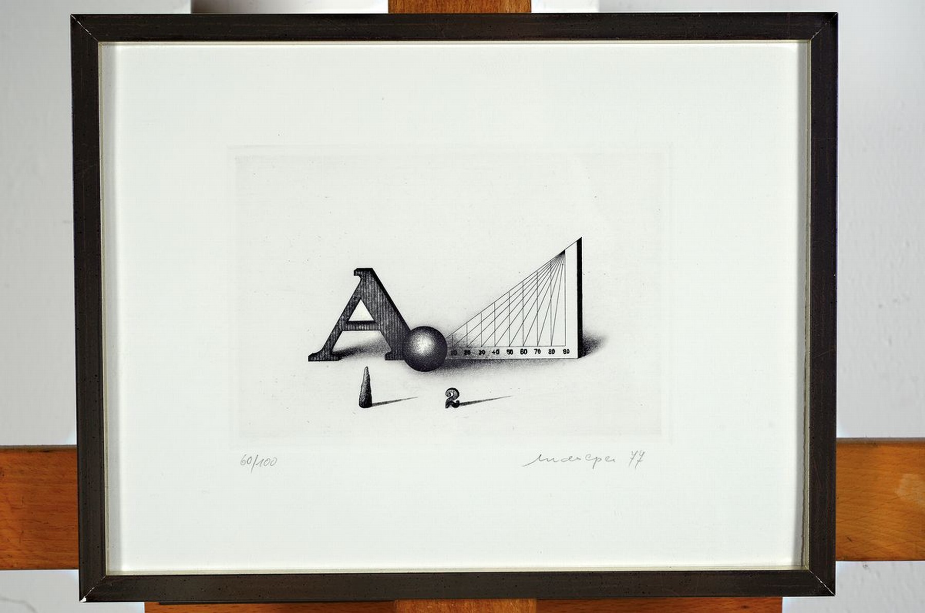 Detail o: Friedrich Meckseper, 1936-2019, 4 kleine Farblithographien, 1x sign., num. 82/ 150, unter Glas, ca. 25x20cm, sign., dat. 70, unter Glas, ca. 27x24,5 ...