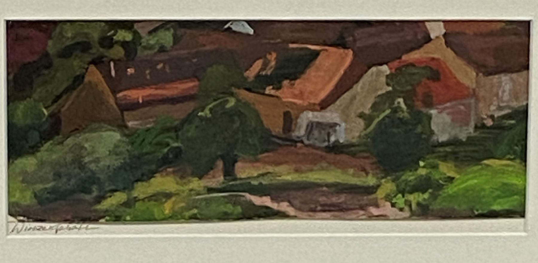Detail c: Hanfried Streit, 1914 Aschaffenburg-1993 Burrweiler/Pfalz, Studium an der Akademie Karlsruhe u.a. bei Prof. Hermann Göbel, hier 3 Arbeiten: ...