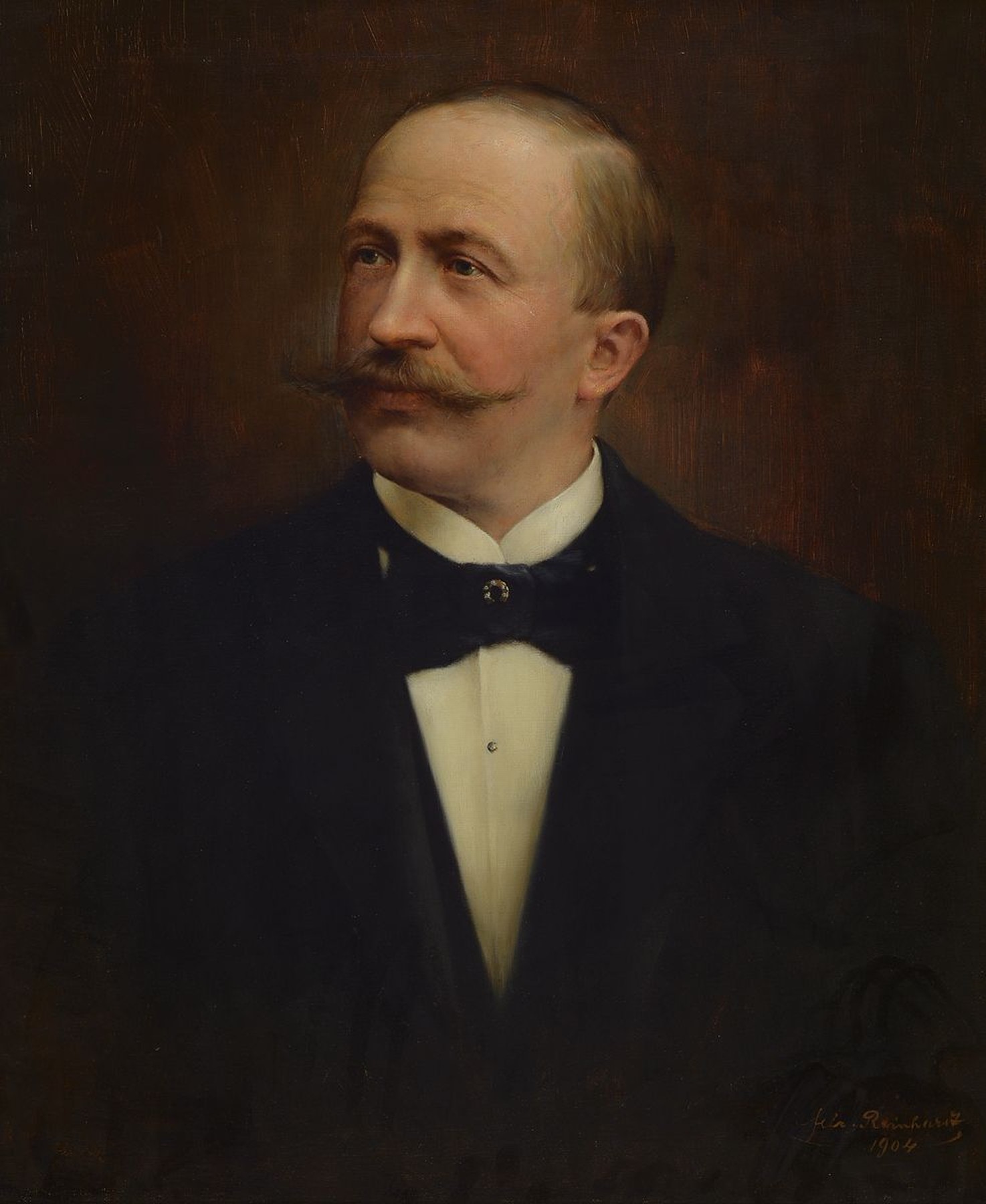 Reinhardt, Porträtist, datiert 1904, Porträt des Johann Martin Funk (1854-1927 Heidelberg), bekannter Heidelberger Architekt und Baumeister, ...