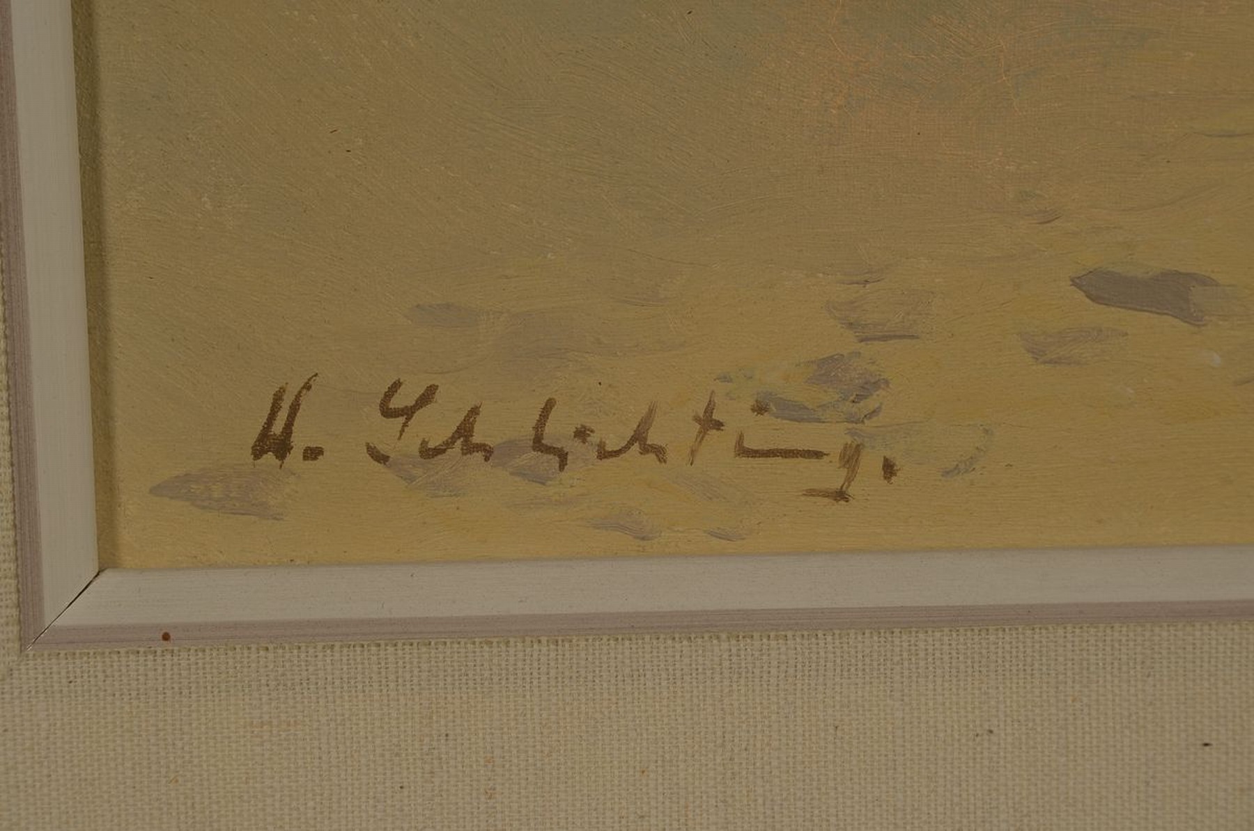 Detail a: Waldemar Schlichting, 1896-1970 Berlin, bekannter deutscher Marinemaler, Sohn des Impressionisten Max Schlichting, Studium an den Akademien Berlin ...