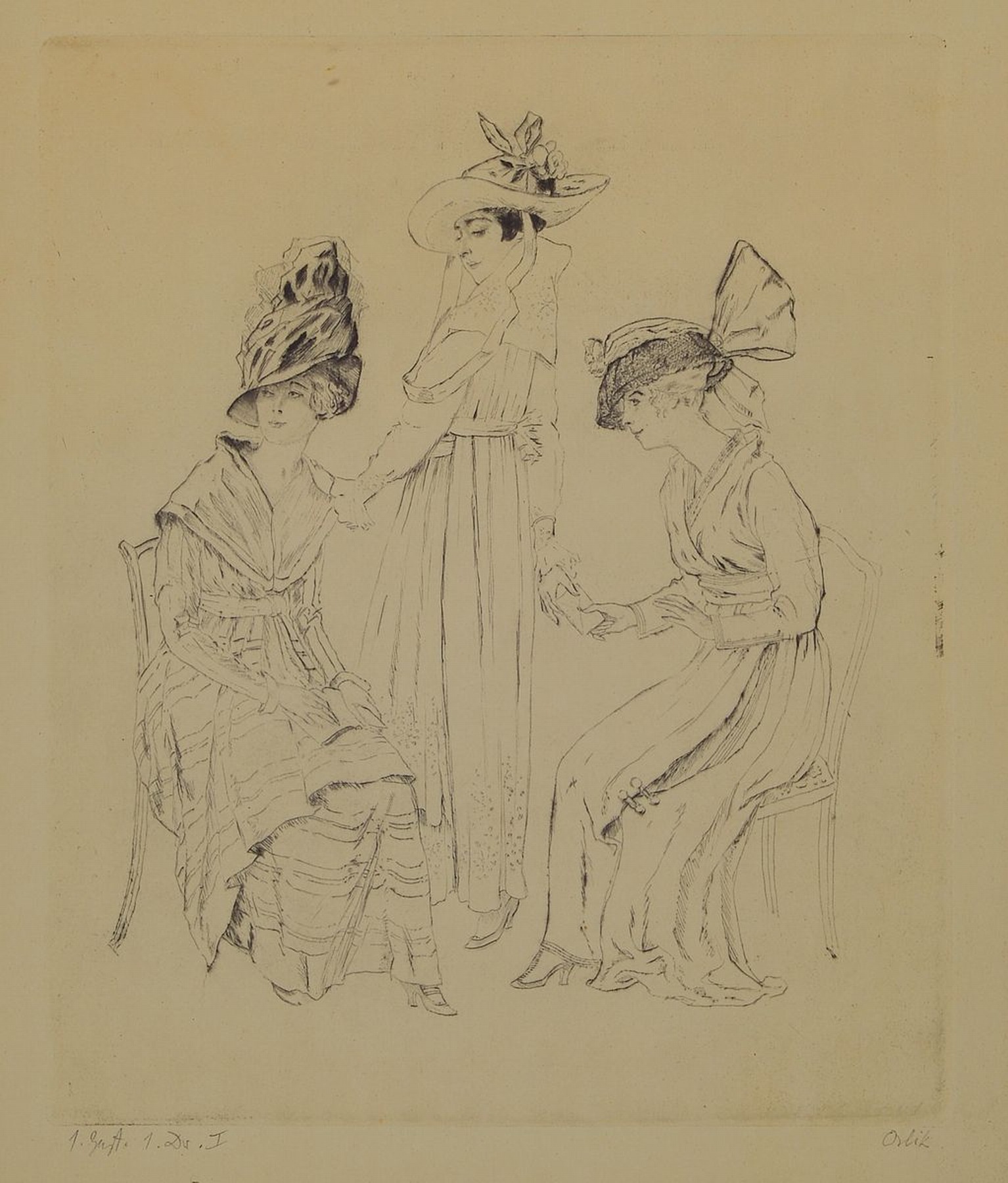 Emil Orlik, 1870 Prag - 1932 Berlin, Ausbildung bei Heinrich Knirr u. ab 1891 an der Münchener Akademie mit Schwerpunkt auf die grafischen Künste, ...