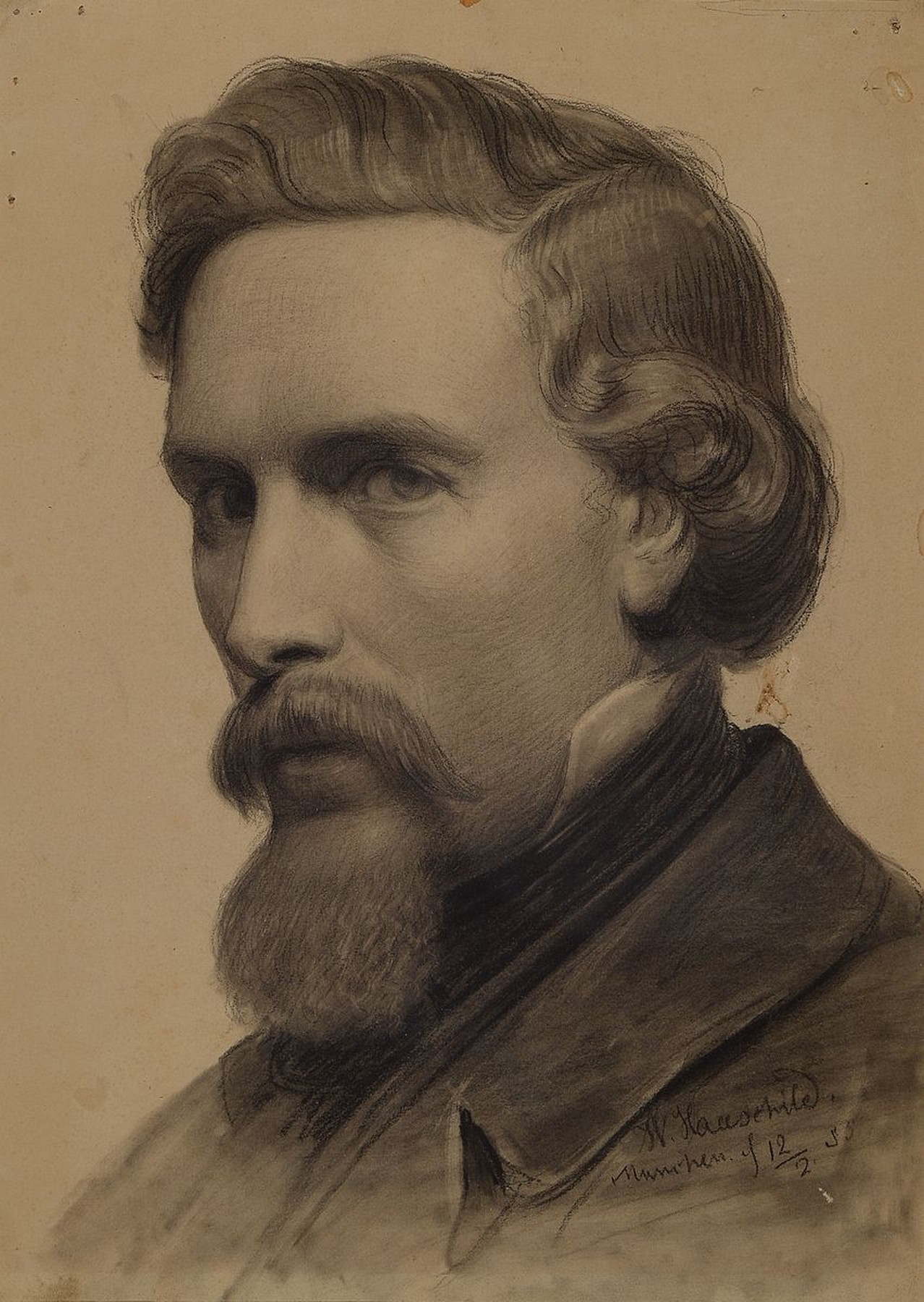 Wilhelm Hauschild, 1827 in Schlegel - 1887 München, Lehre als Dekorationsmaler sowie Ausbildung zum Historienmaler beim Münchner Josef Schlotthauer ...