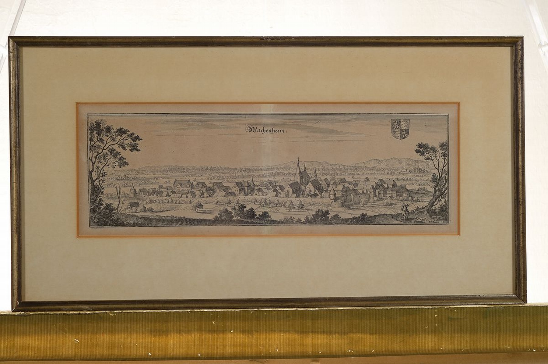 Detail l: Konvolut aus 11 Kupferstichkarten, 17./18.Jh., Ansichten verschiedener Orte der Pfalz u. Weinstraße: Lambrecht, (Bad) Bergzabern, (Bad)Dürkheim, ...