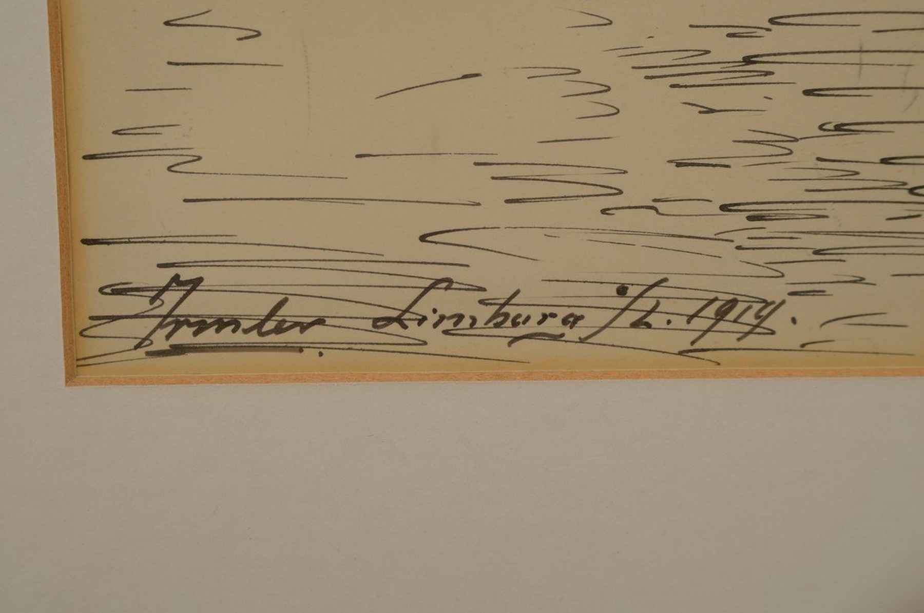 Detail a: Paul Irmler, Künstler tätig erste Hälfte 20. Jh., Ansicht von Limburg, mit Dom, Tuschezeichnung, li.u. signiert und dat. 1914 ?, leicht gebräunt, ...
