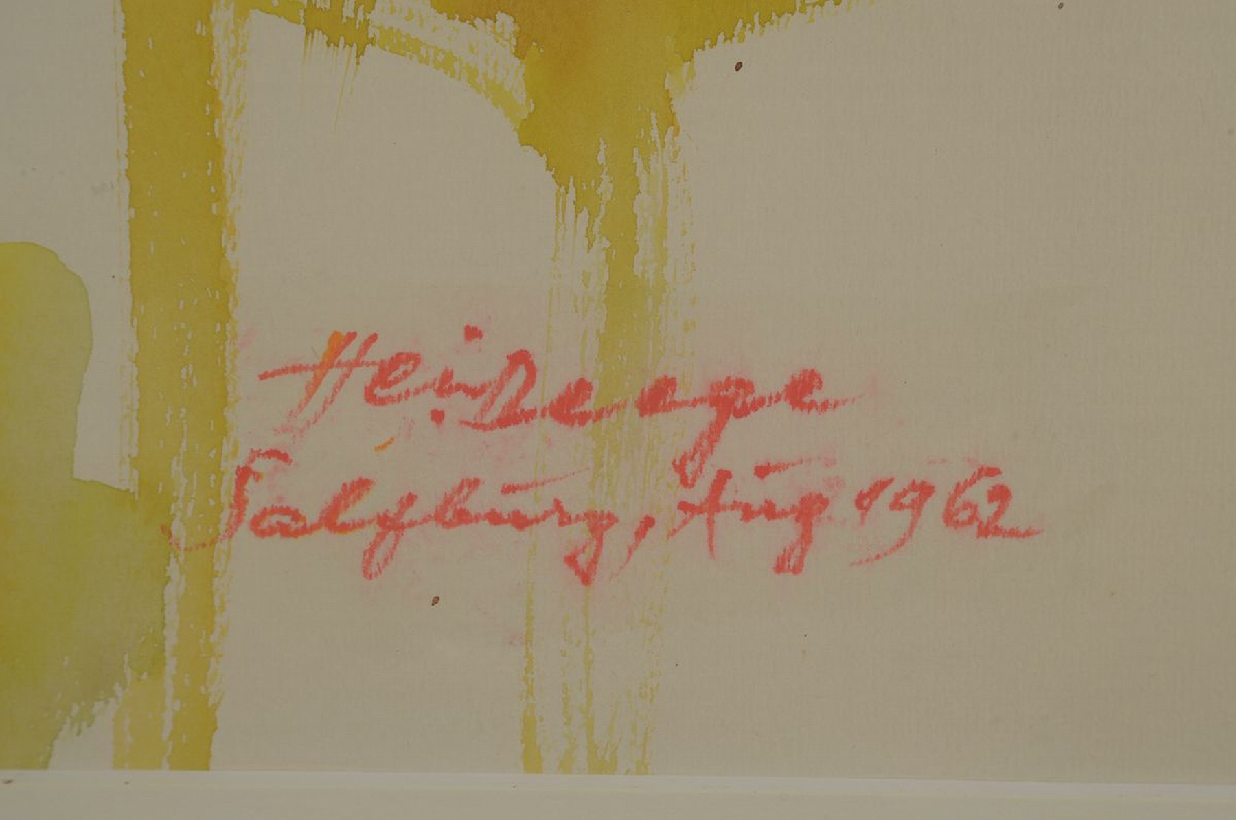 Detail a: Heiner Deege, 1920-2007 Haßloch, stehendes Aktmodell, Aquarell auf Papier, signiert und bez. Salzburg 1962, ca. 67x42cm, PP, u.Gl., R. ca. 81x61cm