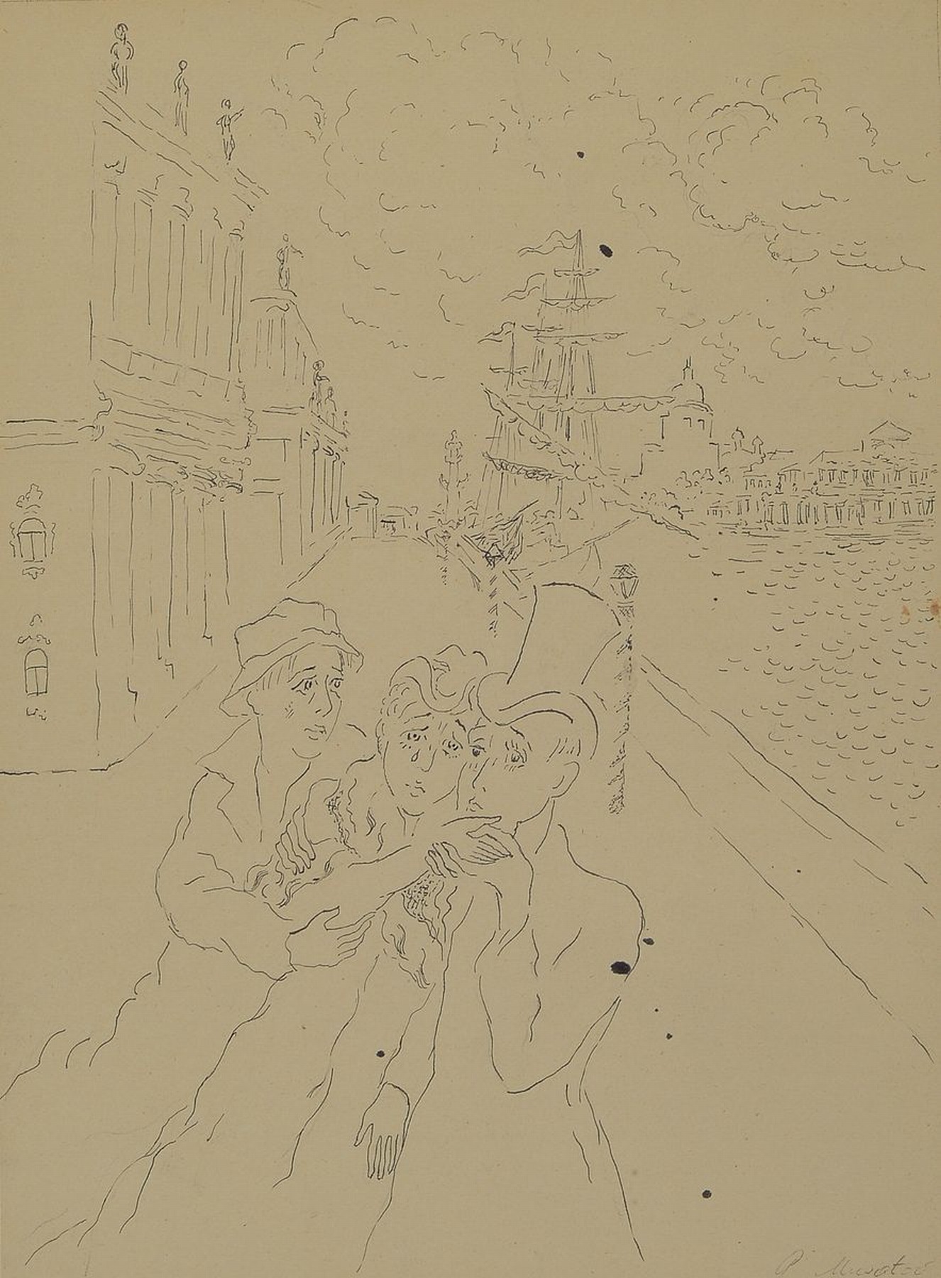 Grigorij Musatov, 1889 Buzuluk (Russland) - 1941 Prag, tschechischer Künstler, Sohn d. Ikonenmalers Alexei Musatov, Studium a.d. Kunsthochschulen ...