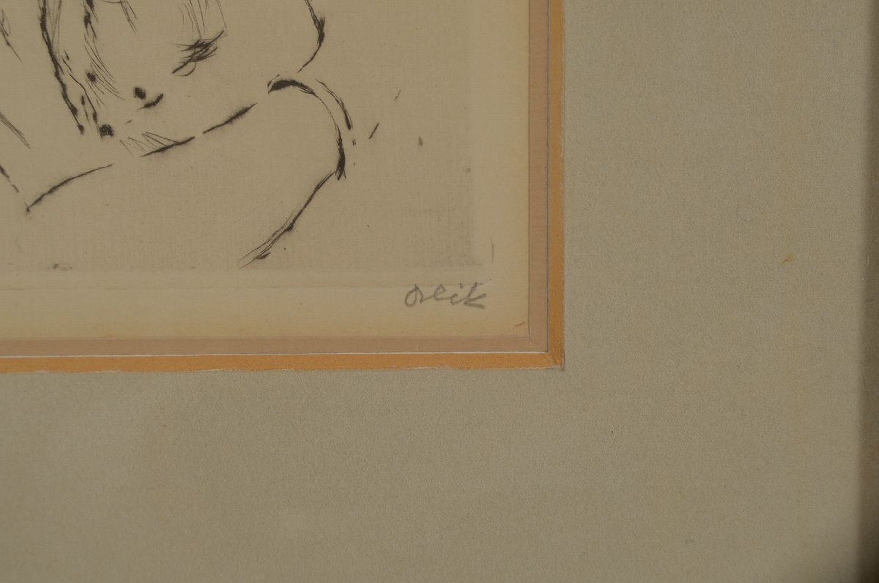 Detail a: Emil Orlik, 1870 Prag - 1932 Berlin, Ausbildung bei Heinrich Knitt u. ab 1891 an der Münchener Akademie mit Schwerpunkt auf die grafischen Künste, ...