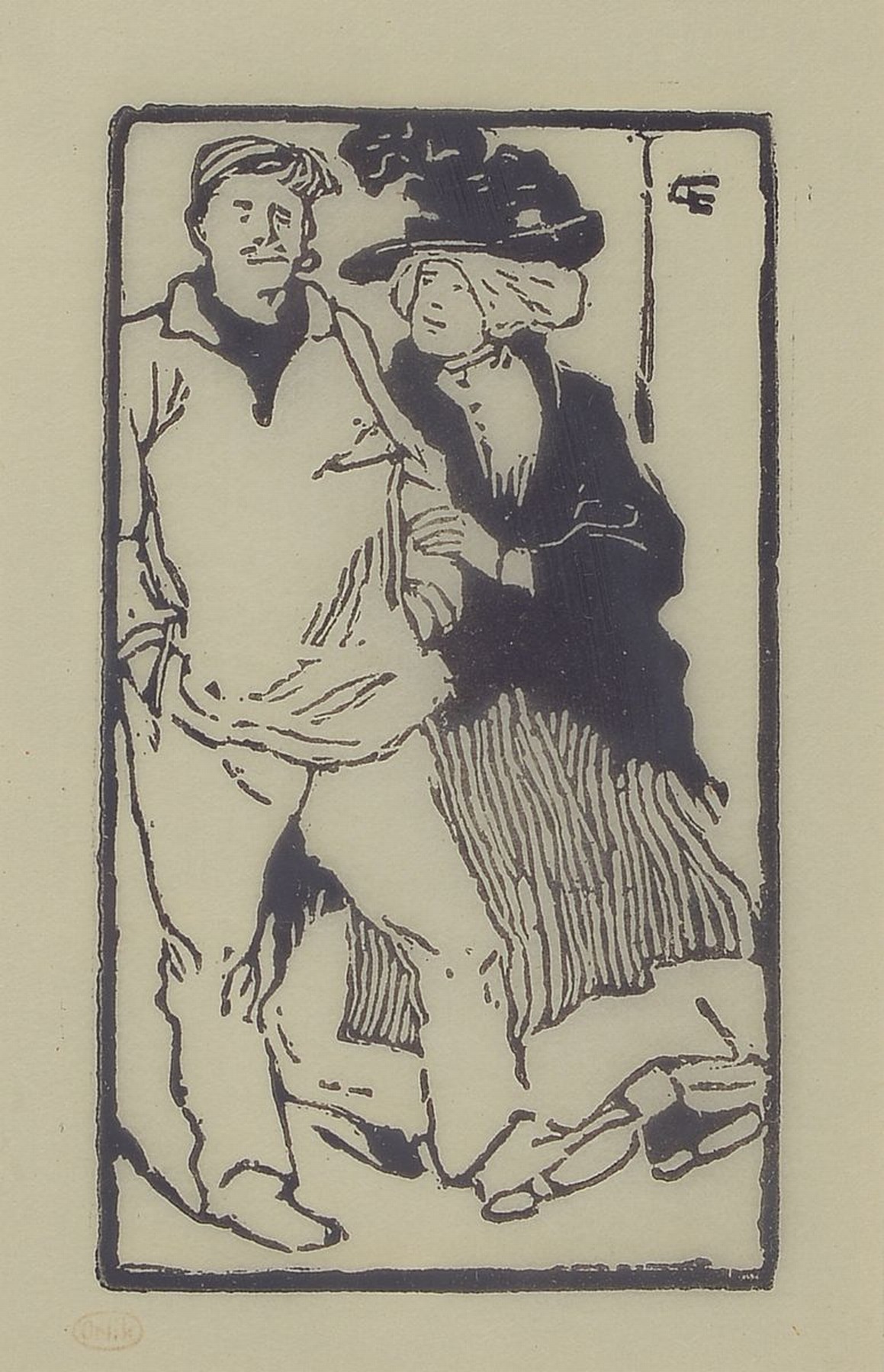 Detail a: Emil Orlik, 1870 Prag - 1932 Berlin, Ausbildung bei Heinrich Knirr u. ab 1899 an der Münchener Akademie mit Schwerpunkt auf diegrafischen Künste, ...
