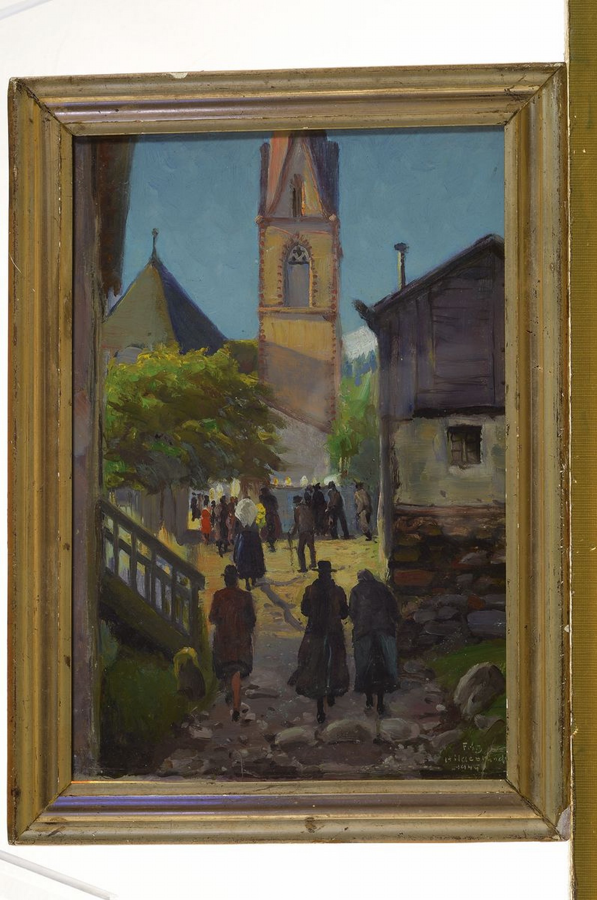 Detail k: Fritz Hildebrandt, 1878 Quedlinburg-1970, Studium an der Akademie Berlin, war Schüler von Müller-Schönefeld und Hans Licht, hier: Kirchgang in ...