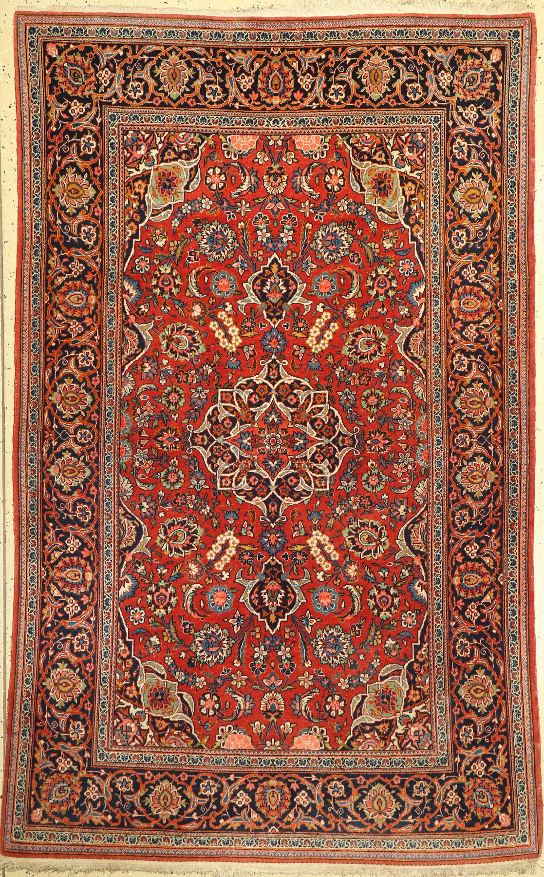 Keschan Kork alt, Persien, um 1950, Korkwolle, ca. 210 x 128 cm, EHZ: 2-3