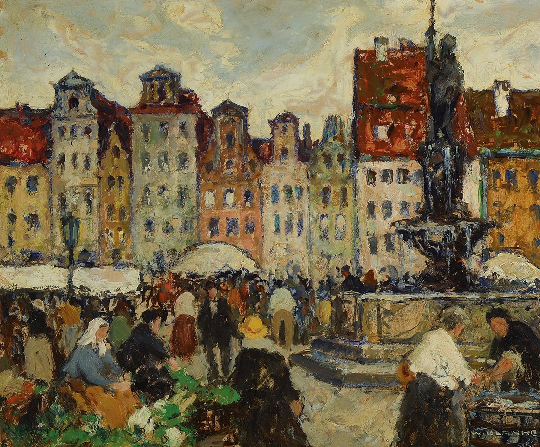 Wilhelm Blanke, 1873 Unruhstadt-1936 Schwiebus, als Dekorationsmaler ausgebildet eignete er sich autodidaktisch den akademischen Malstil an und war ...