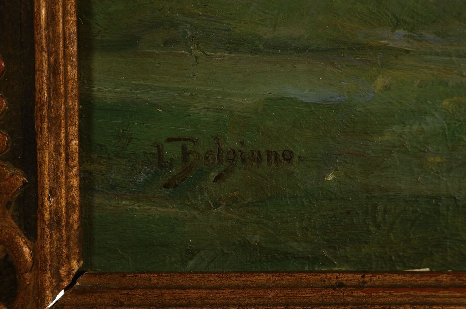 Detail a: Ludwig Bolgiano, 1866 München-1948 Grabenstätt, Studium an der Akademie München bei G.v.Hackl und August Fink, mehrfach ausgezeichnet, hier: ...