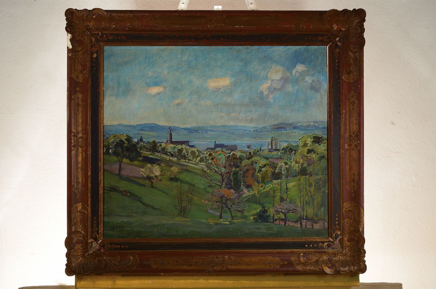 Detail k: Ludwig Bolgiano, 1866 München-1948 Grabenstätt, Studium an der Akademie München bei G.v.Hackl und August Fink, mehrfach ausgezeichnet, hier: ...
