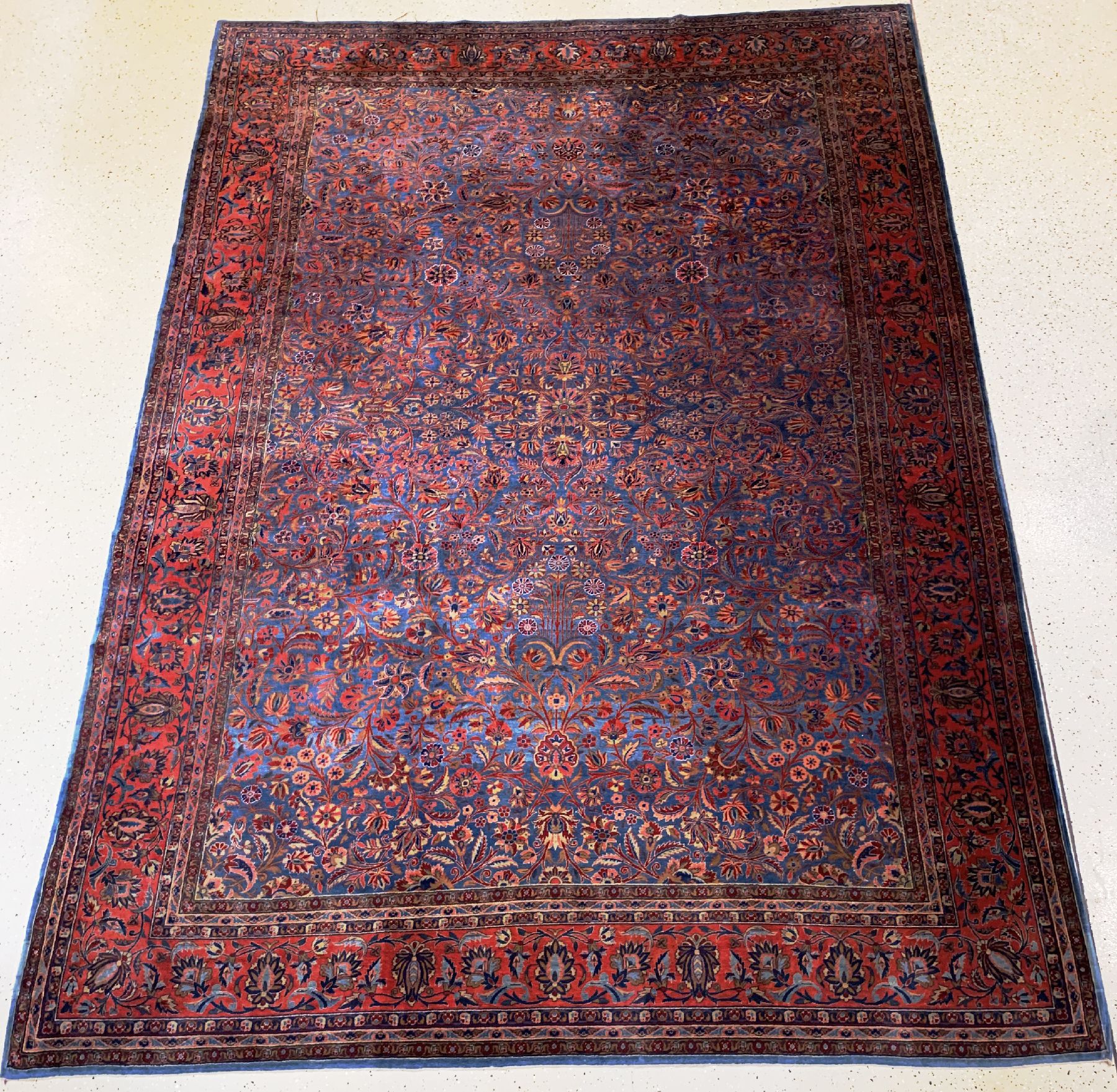 US Re-Import Keschan fein, Persien, um 1910, Korkwolle, ca. 374 x 266 cm, EHZ: 2