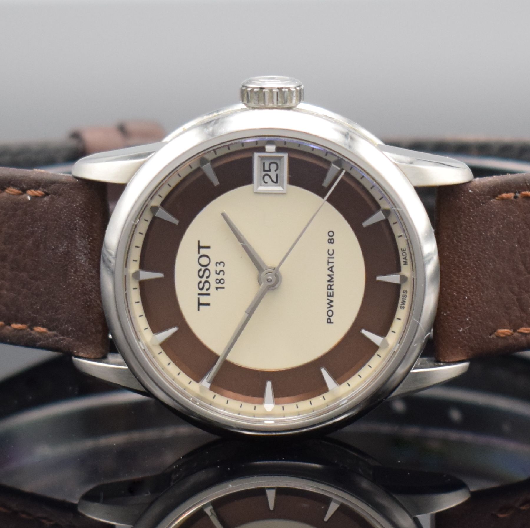 Detail a: MIDO & TISSOT 2 Damenarmbanduhren, Schweiz um 2015, Automatik, 1.) Mido Baroncelli, verg. Geh., beids. vergl., Boden verschr., weißes Zifferbl. m. ...