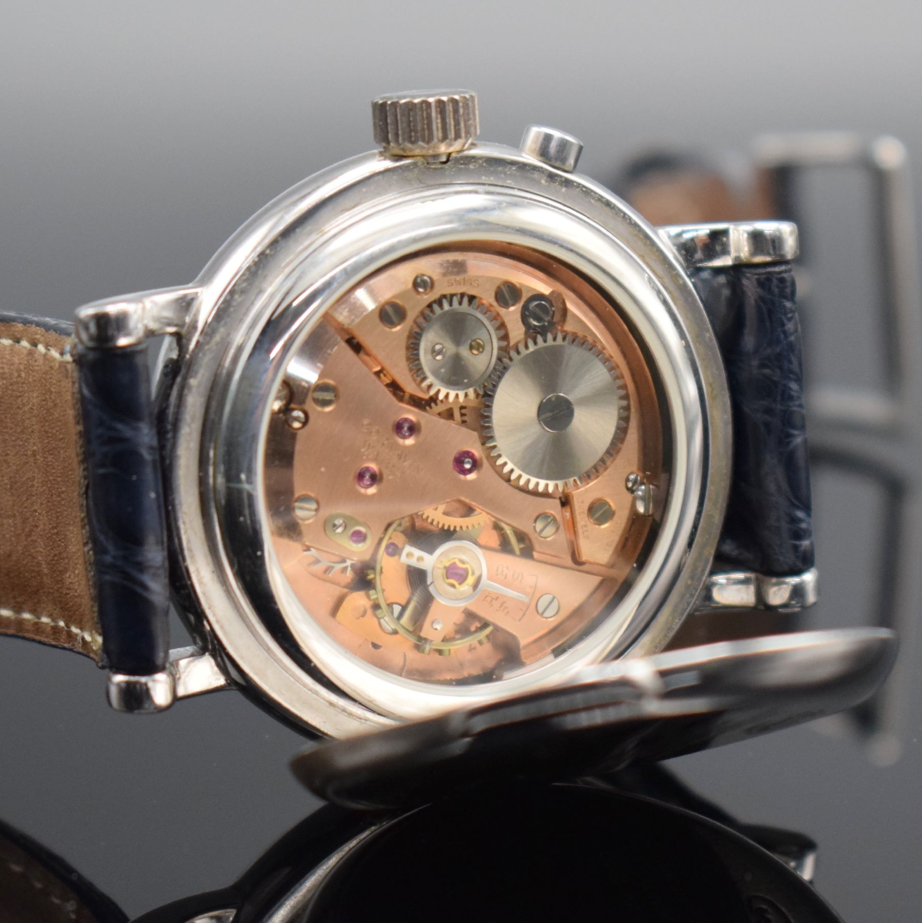 Detail g: COMOR Grande Date limitierte Herrenarmbanduhr, Schweiz um 2005, Handaufzug, auf 299 Stück limitiertes Sondermodell in Sterlingsilber, ...