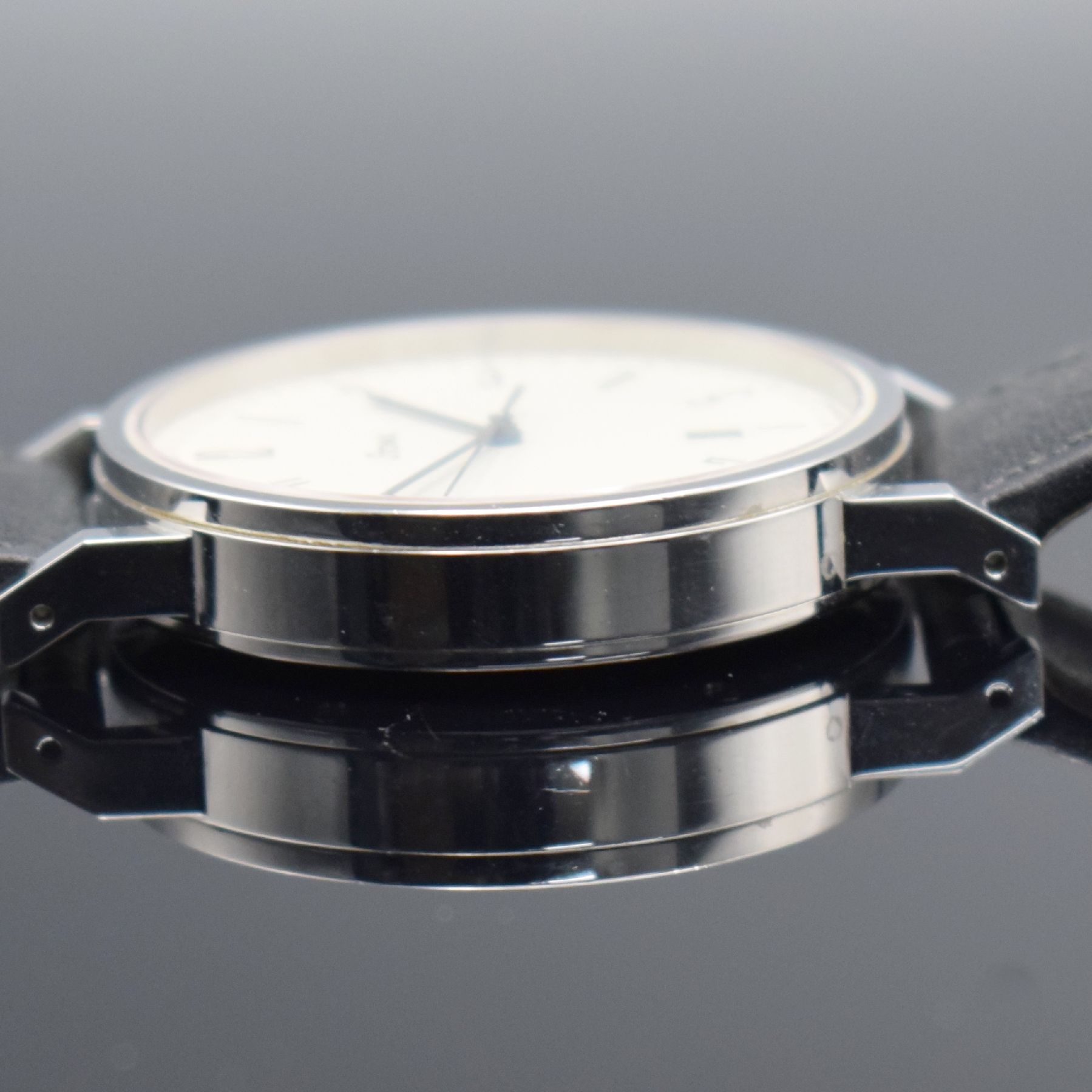 Detail f: STOWA Antea Edition Museum Herrenarmbanduhr, Deutschland um 2007, Automatik, beids. vergl. Edelstahlgeh., Boden 6-fach verschr., orig. Lederband m. ...