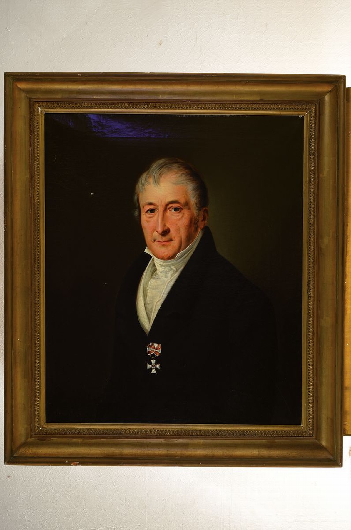 Detail k: Carl Wilhelm Bardou, 1774 Berlin-nach 1842, war tätig in Berlin, St. Petersburg und Moskau, Porträt eines Herren, Träger des Roter-Adler-Ordens ...