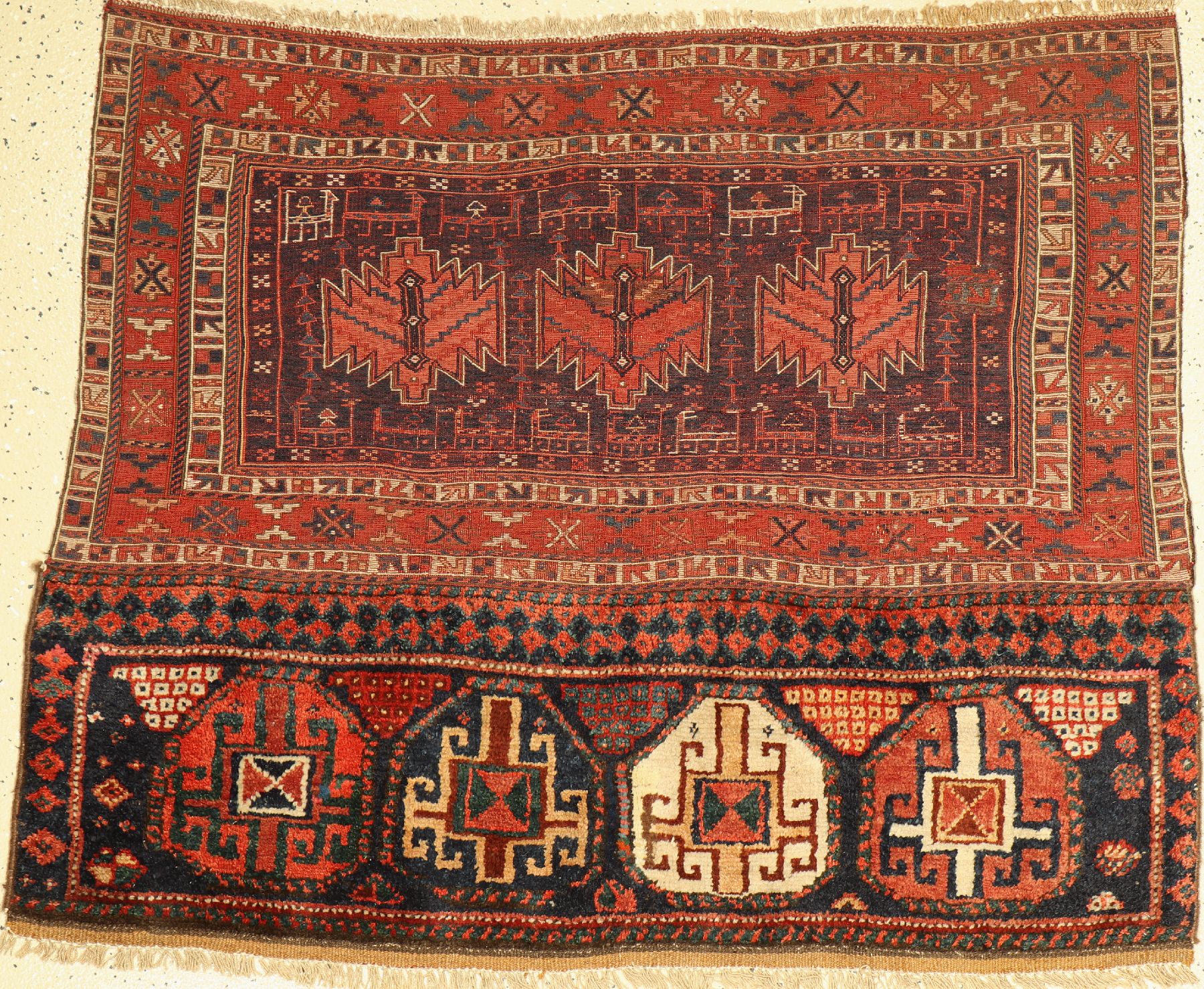 Offener Afschar Tasche, Persien, um 1920, Wolle auf Wolle, ca. 130 x 100 cm, EHZ: 2