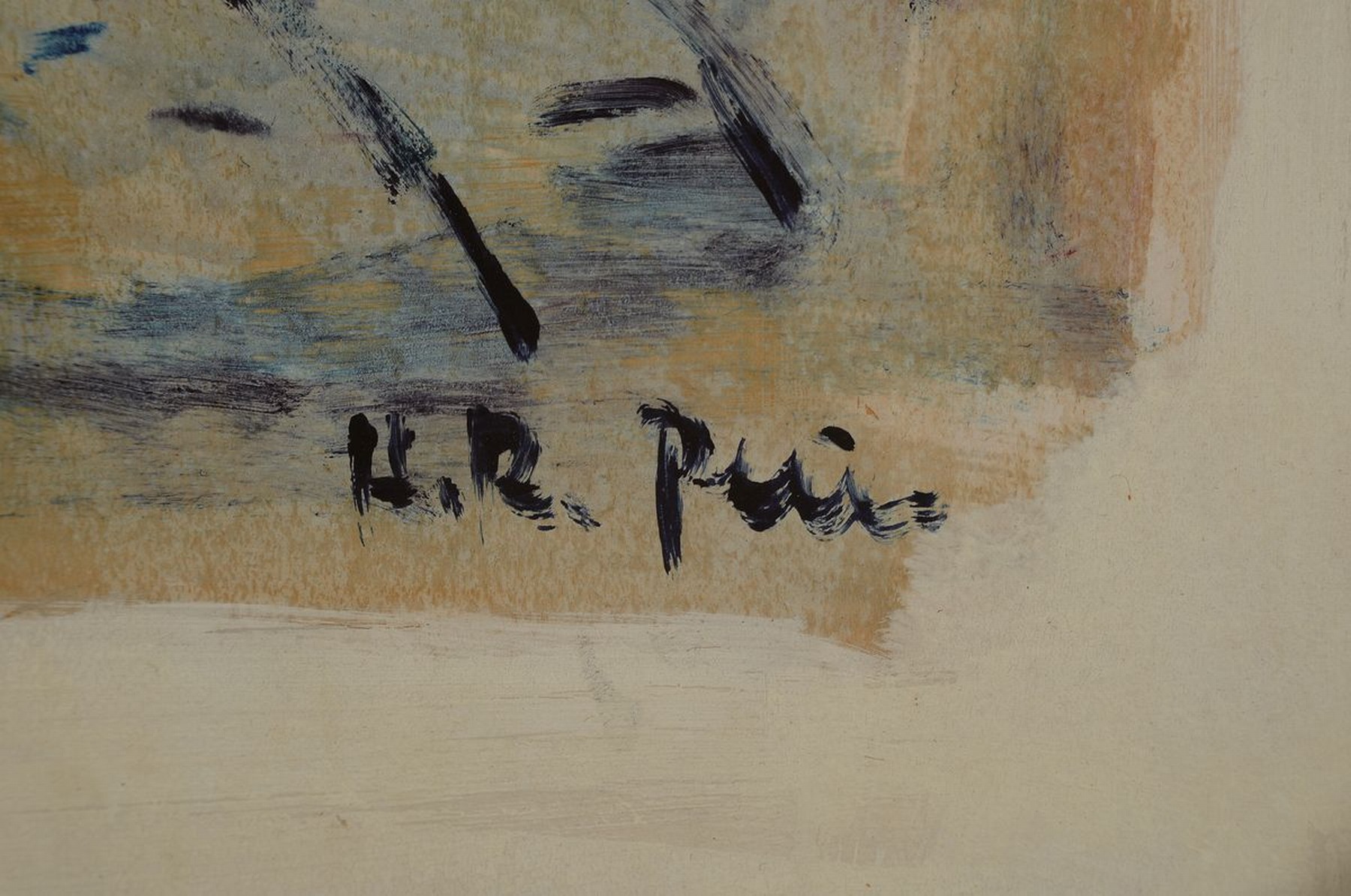 Detail a: Hans Rolf Peter, 1926-2020 Neustadt a.d. Weinstr., Gasse mit Blick auf das Hambacher Schloß, Öl/Hartfaser, rechts unten signiert, ca. 64x44cm, R. ...