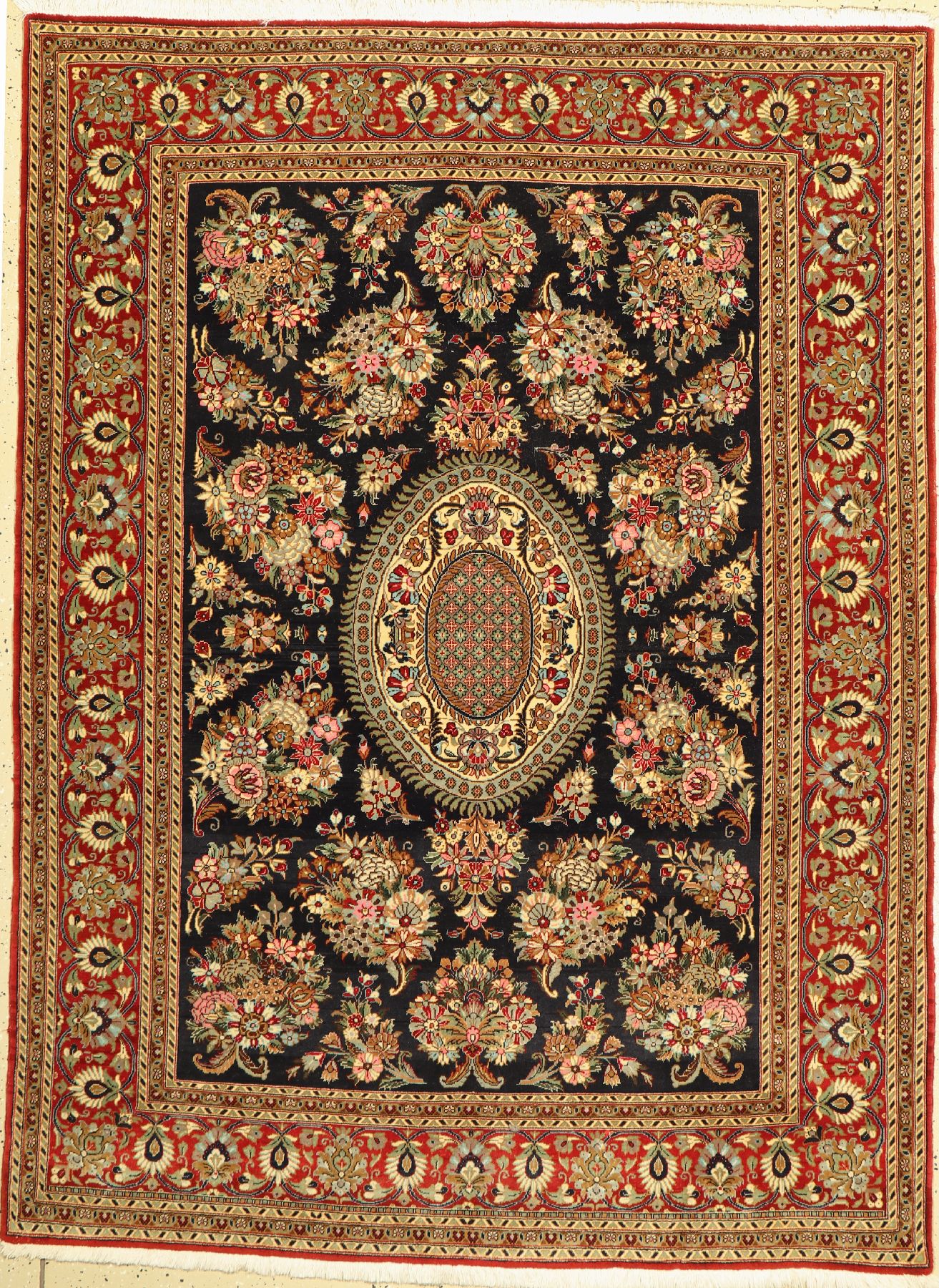 Ghom Kork, Persien, ca. 50 Jahre, Korkwolle, ca. 196 x 146 cm, EHZ: 2