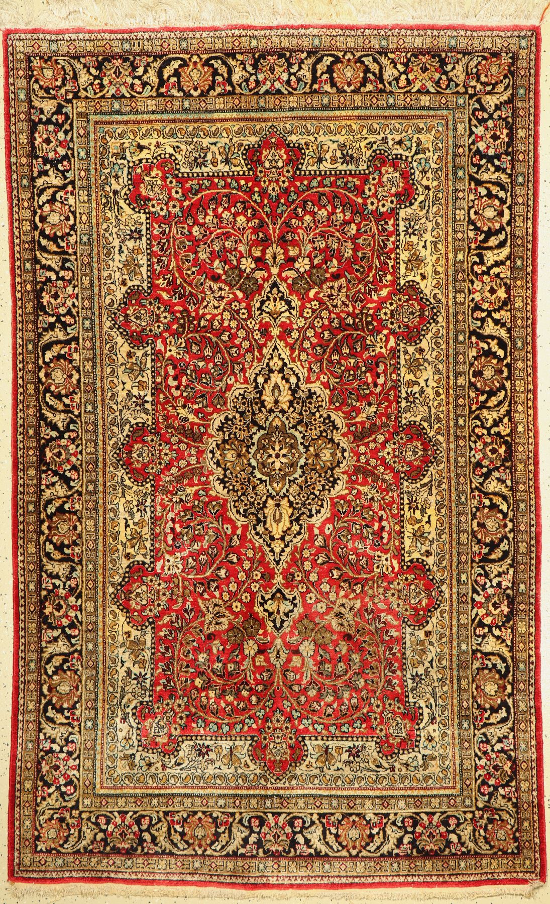 Ghom Seide, Persien, ca. 50 Jahre, reine Naturseide, ca. 212 x 132 cm, EHZ: 2