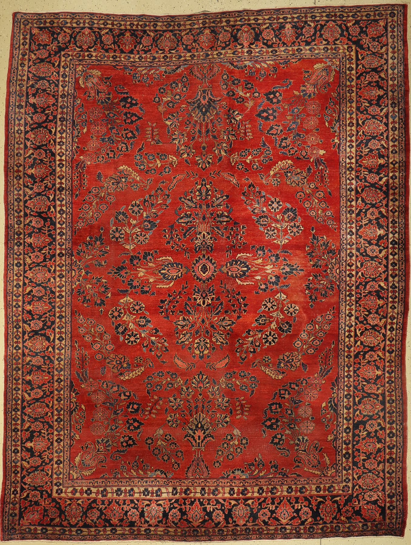 US Re-Import Sarogh, Persien, um 1940, Wolle auf Baumwolle, ca. 355 x 270 cm, EHZ: 4