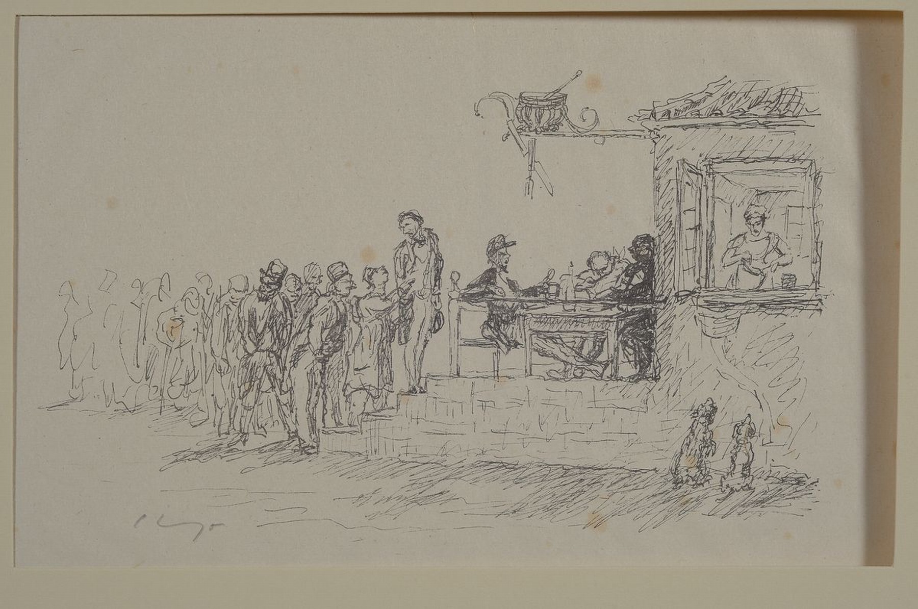 Detail m: Max Slevogt, 1868 Landshut-1932 Leinsweiler/Pfalz, Der gelernte Jäger, Mappe mit 13 losen Federlithographien, Auflage 100 Exemplare, jede Litho ...