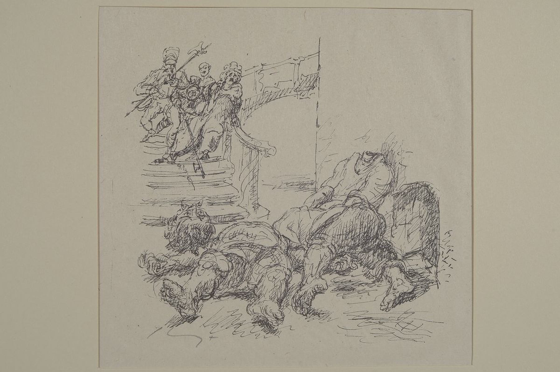 Detail n: Max Slevogt, 1868 Landshut-1932 Leinsweiler/Pfalz, Der gelernte Jäger, Mappe mit 13 losen Federlithographien, Auflage 100 Exemplare, jede Litho ...