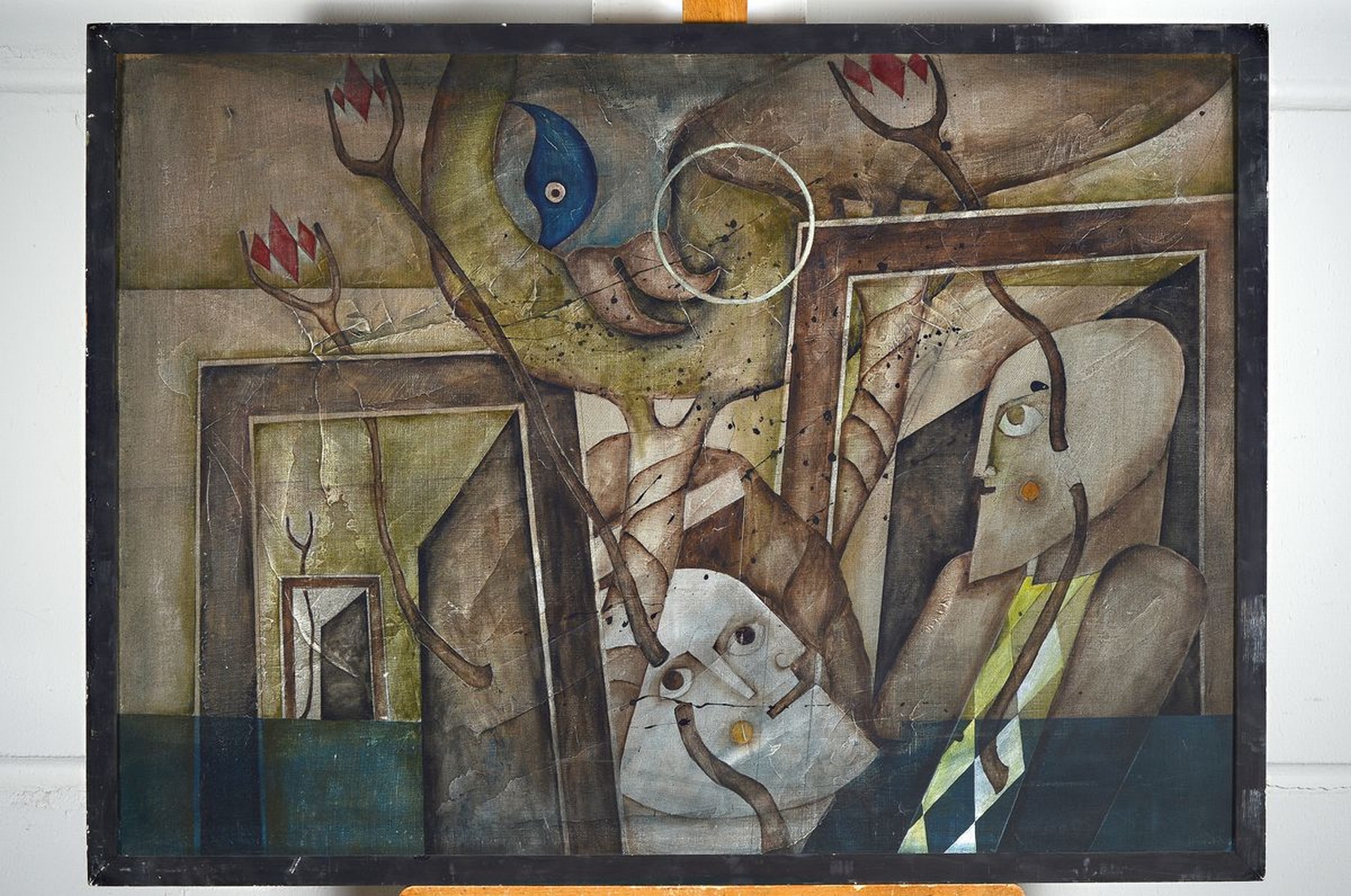 Detail k: Gerd Ditz, geb. 1941 Landau, 1958-62 Studium an der Freien Akademie Mannheim, seit 1965 freischaffend, mehrfach ausgezeichnet, hier: Abstrakte ...