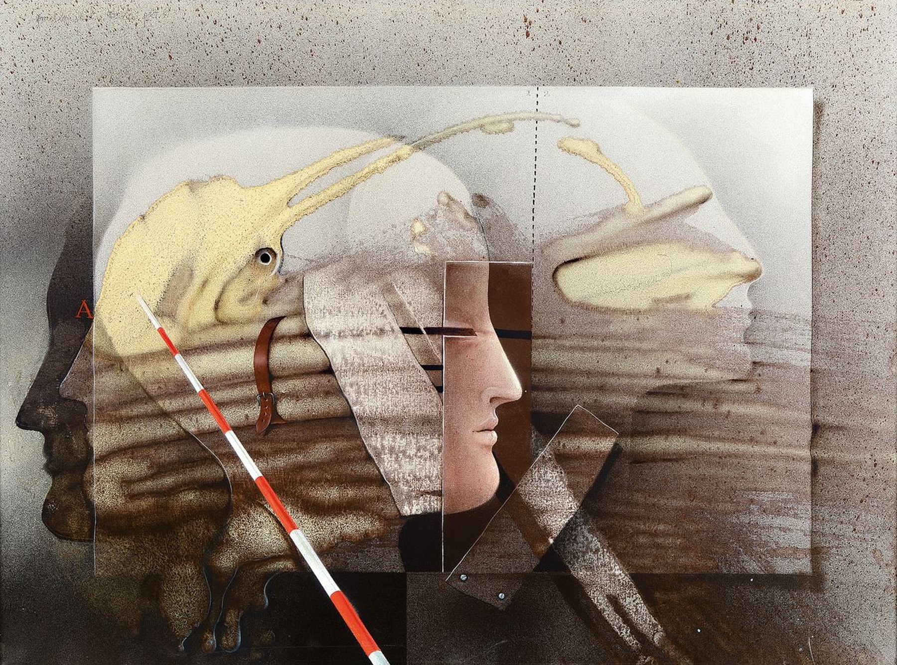 Klaus Heinrich Keller, 1938 Godramstein-2018 Rodalben, Amazone, übermalter Siebdruck auf Lwd, ca. 60x80cm, R. ca. 65x85cm