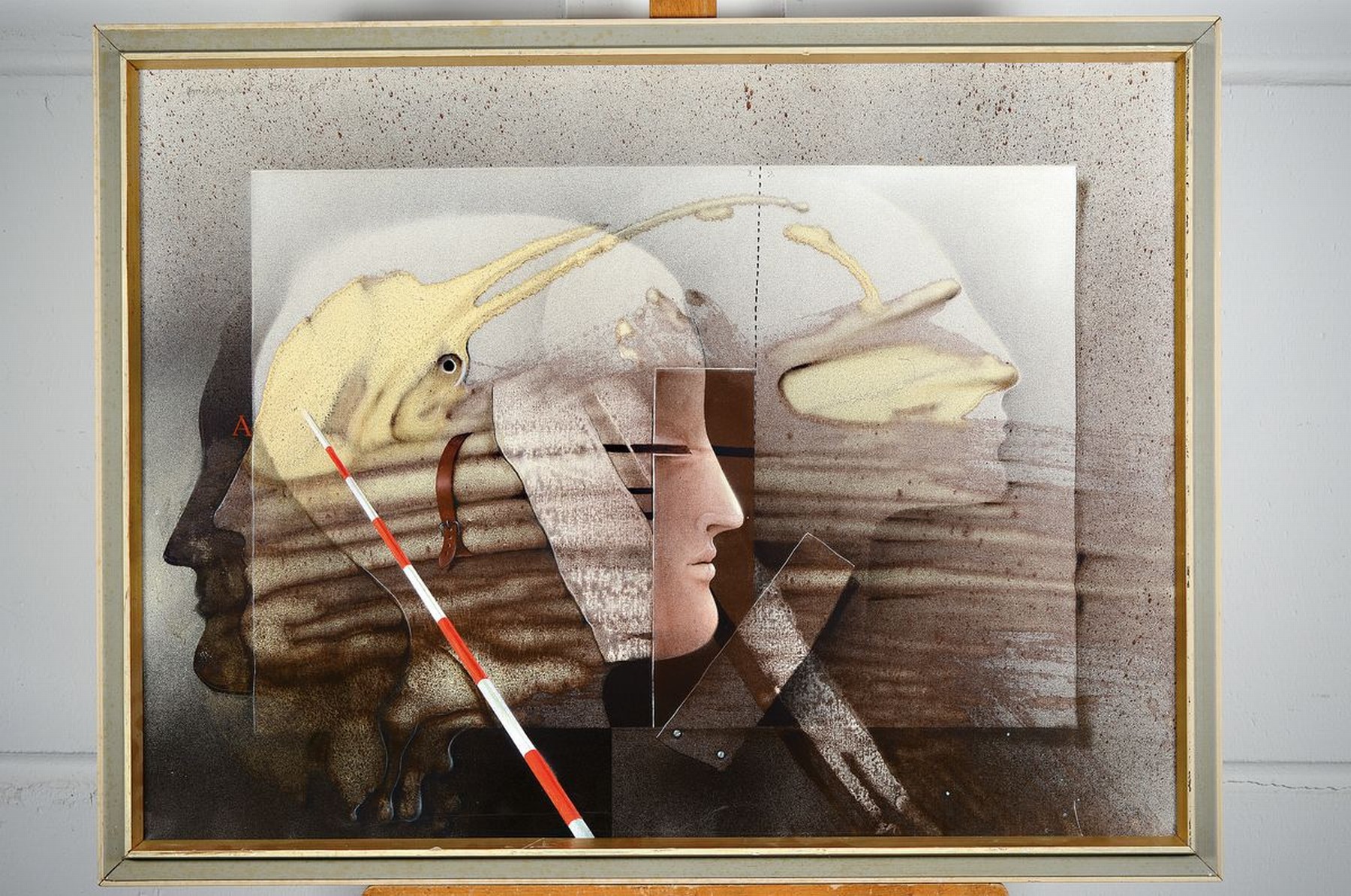 Detail k: Klaus Heinrich Keller, 1938 Godramstein-2018 Rodalben, Amazone, übermalter Siebdruck auf Lwd, ca. 60x80cm, R. ca. 65x85cm