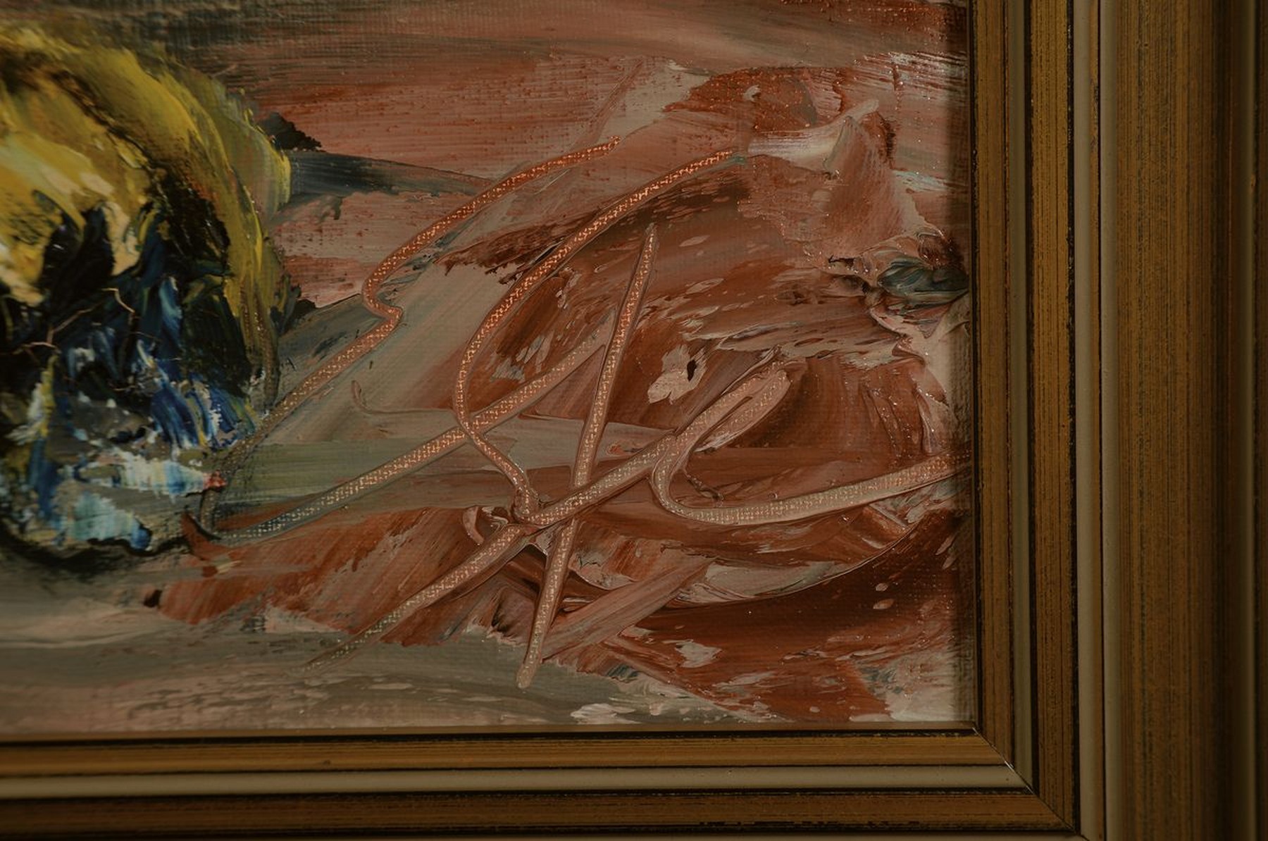 Detail a: Eugen Stengel, Maler der "Oggersheimer Palette", Blumenstillleben, Öl/Lwd, rechts unten und rückseitig signiert, datiert 78, ca. 80x60cm, ...