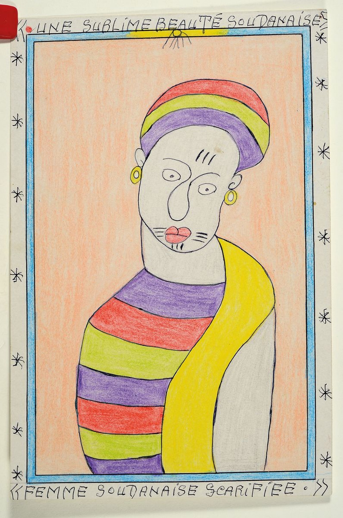 Detail c: Frédéric Bruly Bouabré, 1923-2014, Dichter und Maler aus Abidjan/Elfenbeinküste, gehörte zum Stamm de Bete, deren Silbenschrift er zur Wahrung ...