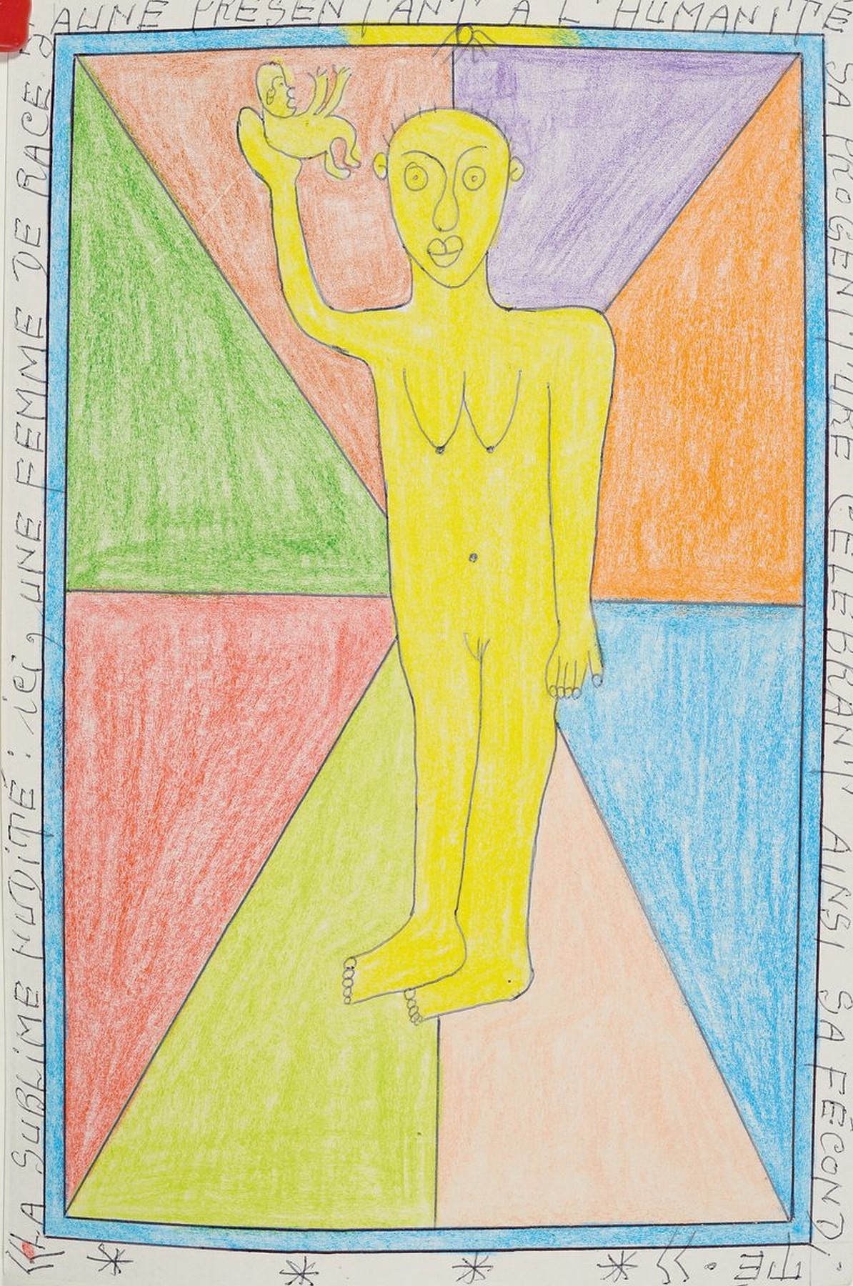 Detail m: Frédéric Bruly Bouabré, 1923-2014, Dichter und Maler aus Abidjan/Elfenbeinküste, gehörte zum Stamm de Bete, deren Silbenschrift er zur Wahrung ...