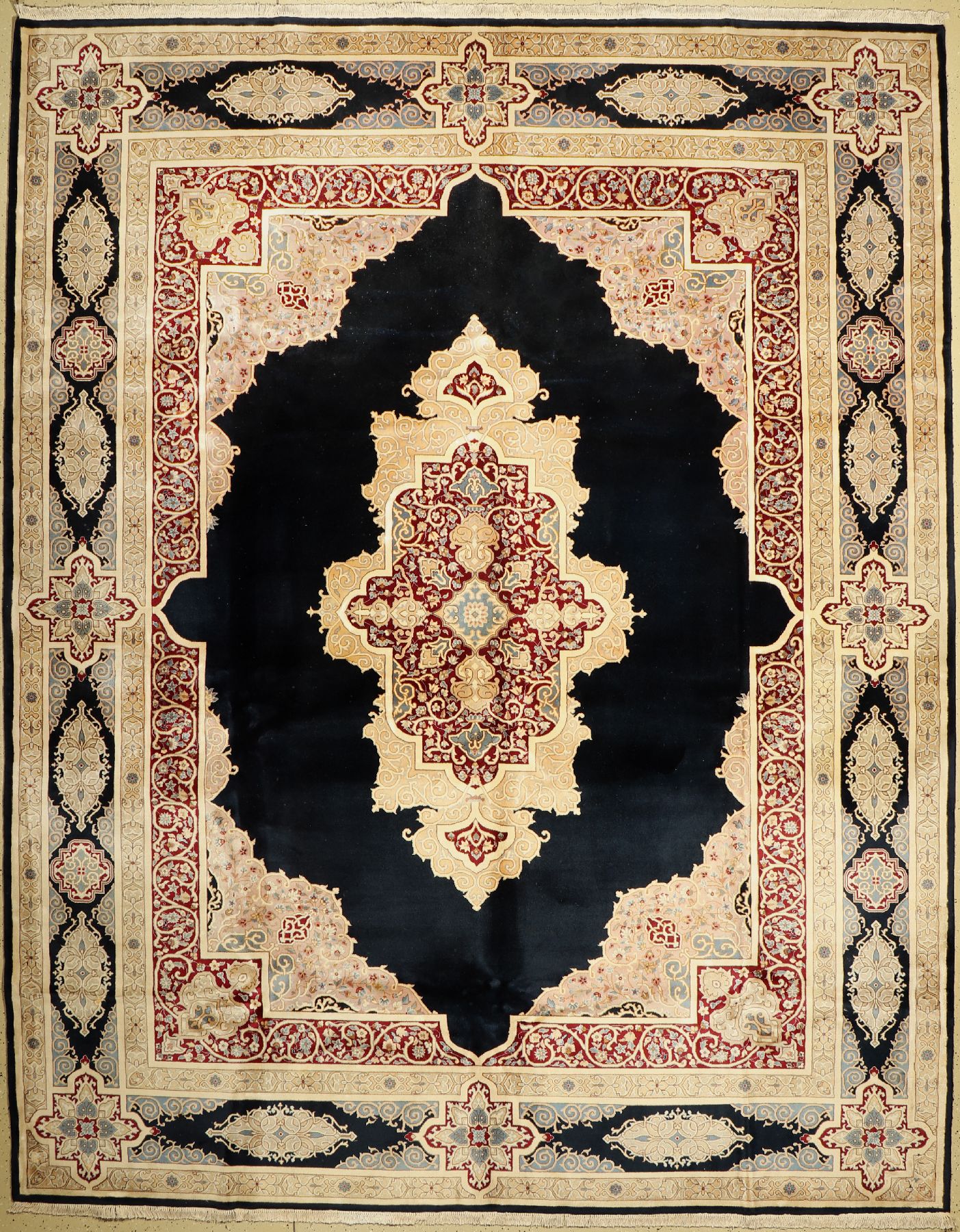Kerman Kork fein, Indien, ca. 40 Jahre, Korkwolle, ca. 400 x 300 cm, EHZ: 2