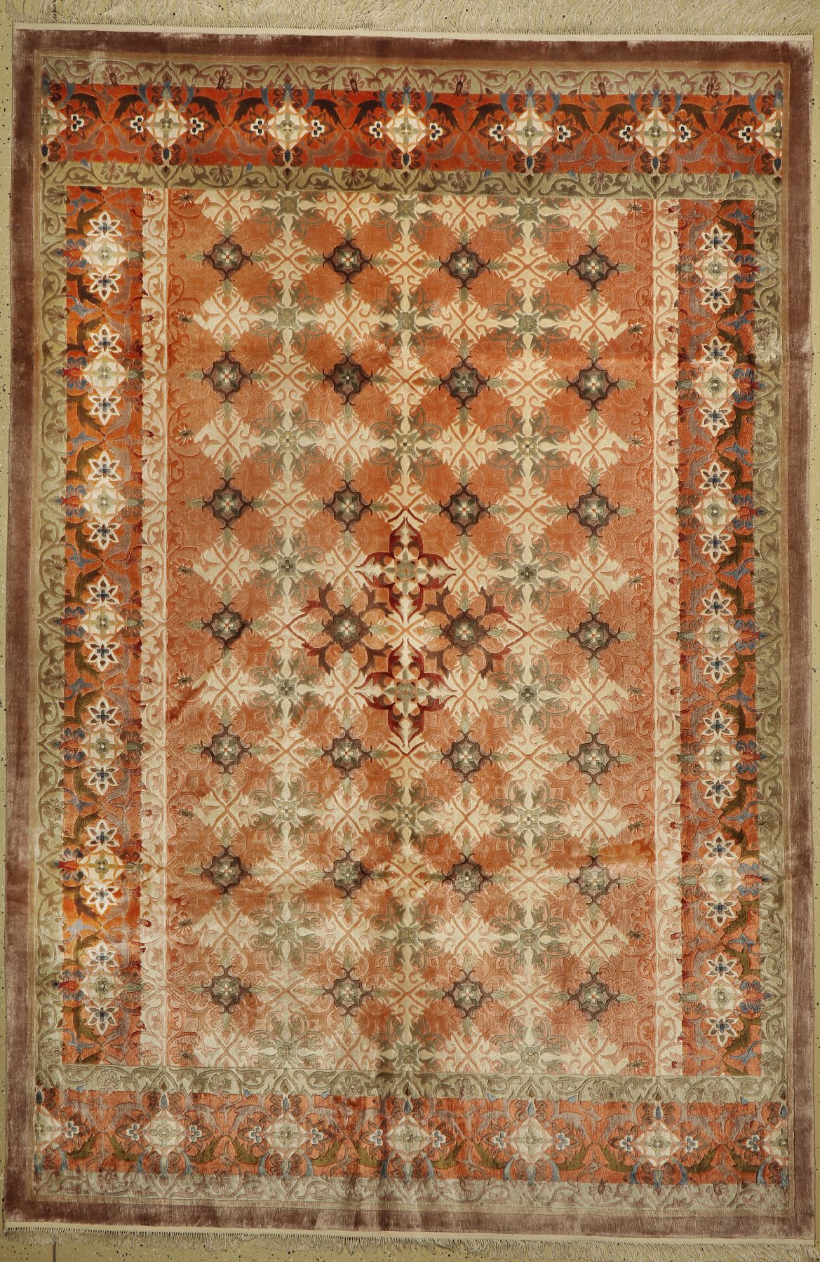 China Seide, China, ca. 50 Jahre, reine Naturseide, ca. 271 x 181 cm, EHZ: 2