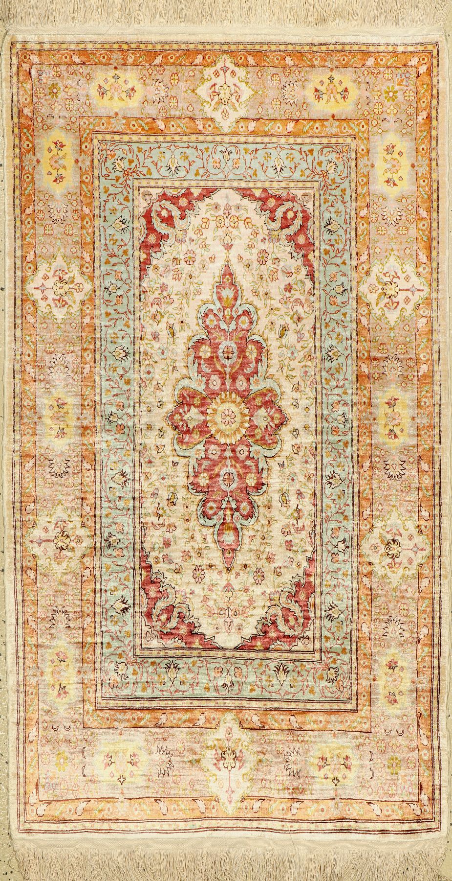 Hereke Seide, Türkei, um 1940, reine Naturseide, ca. 127 x 70 cm, EHZ: 2