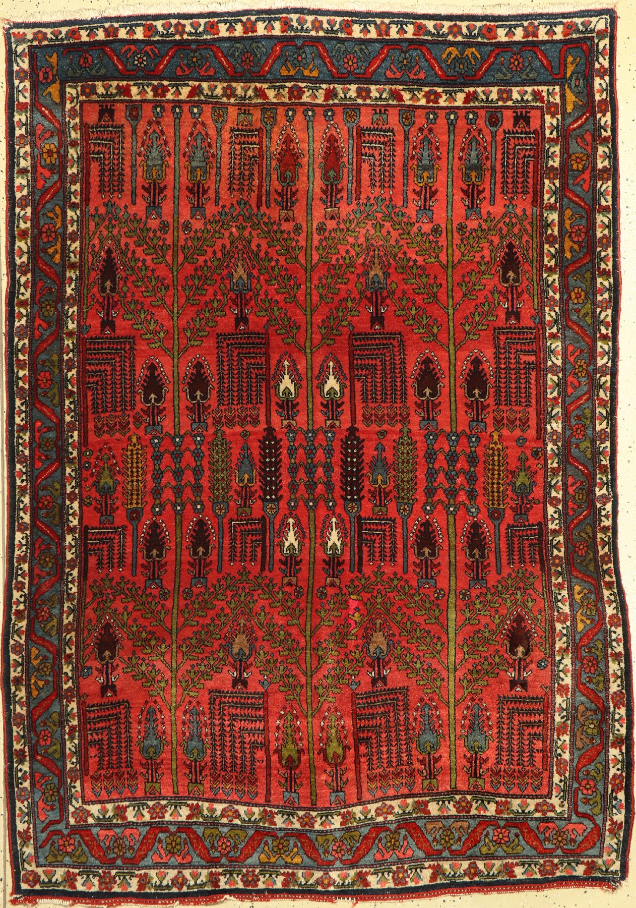 Bidjar Baumteppich antik, Persien, um 1910/1920, Wolle auf Baumwolle, ca. 202 x 142 cm, EHZ: 2-3