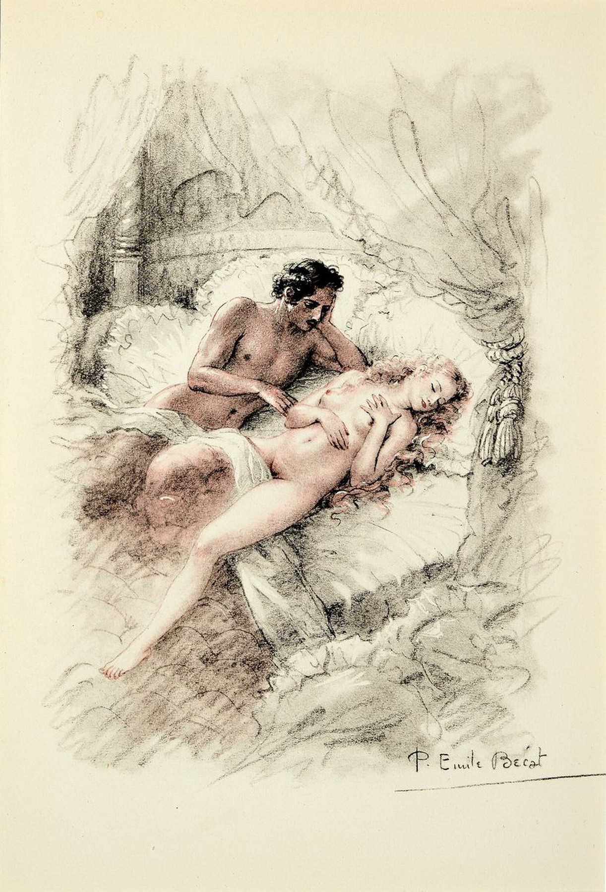 Detail a: Paul-Emile Becat, 1885-1960, war ein französischer Maler, Zeichner, Radierer, Konvolut aus 3 Werken, "Fortunio", Drucker/Verlag: Coulouma, ...