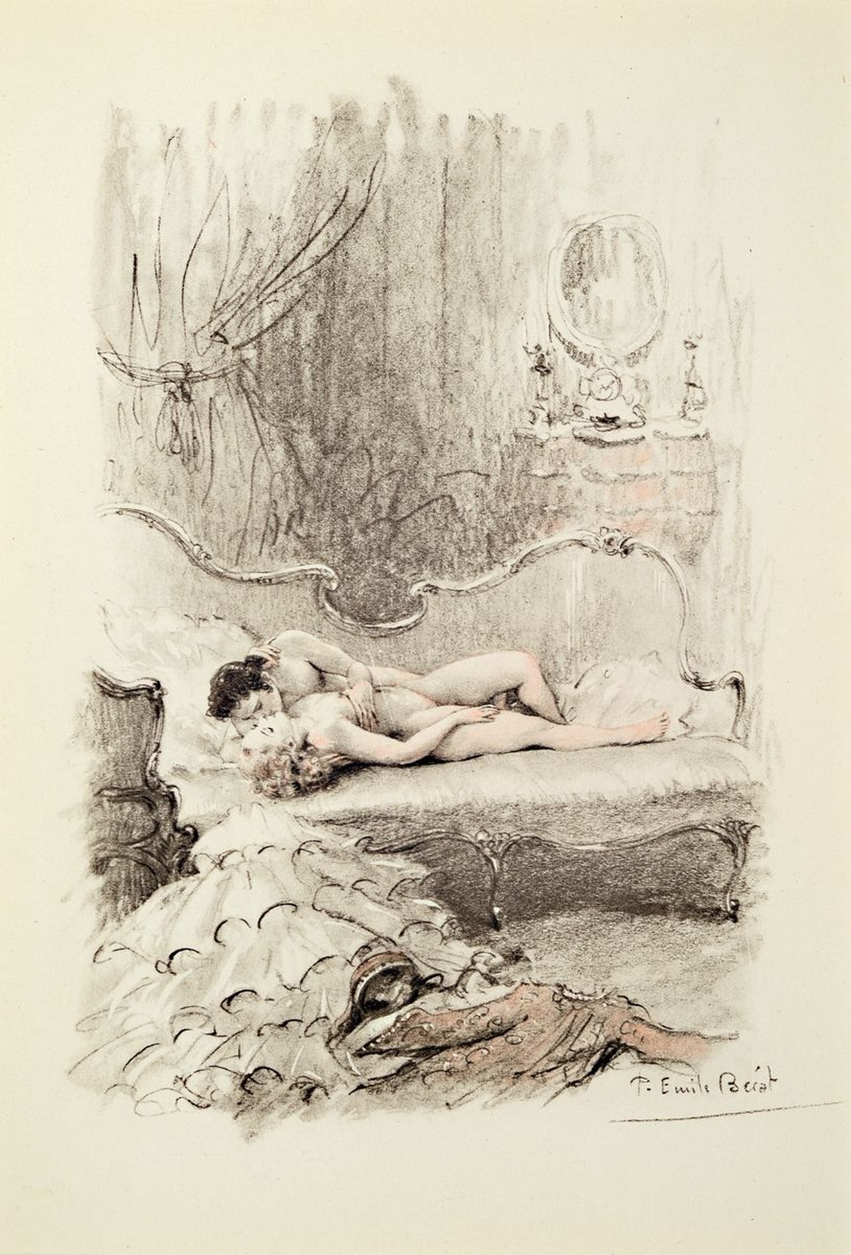 Detail b: Paul-Emile Becat, 1885-1960, war ein französischer Maler, Zeichner, Radierer, Konvolut aus 3 Werken, "Fortunio", Drucker/Verlag: Coulouma, ...