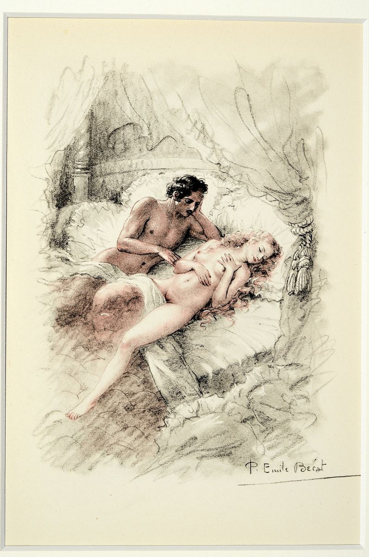 Detail l: Paul-Emile Becat, 1885-1960, war ein französischer Maler, Zeichner, Radierer, Konvolut aus 3 Werken, "Fortunio", Drucker/Verlag: Coulouma, ...