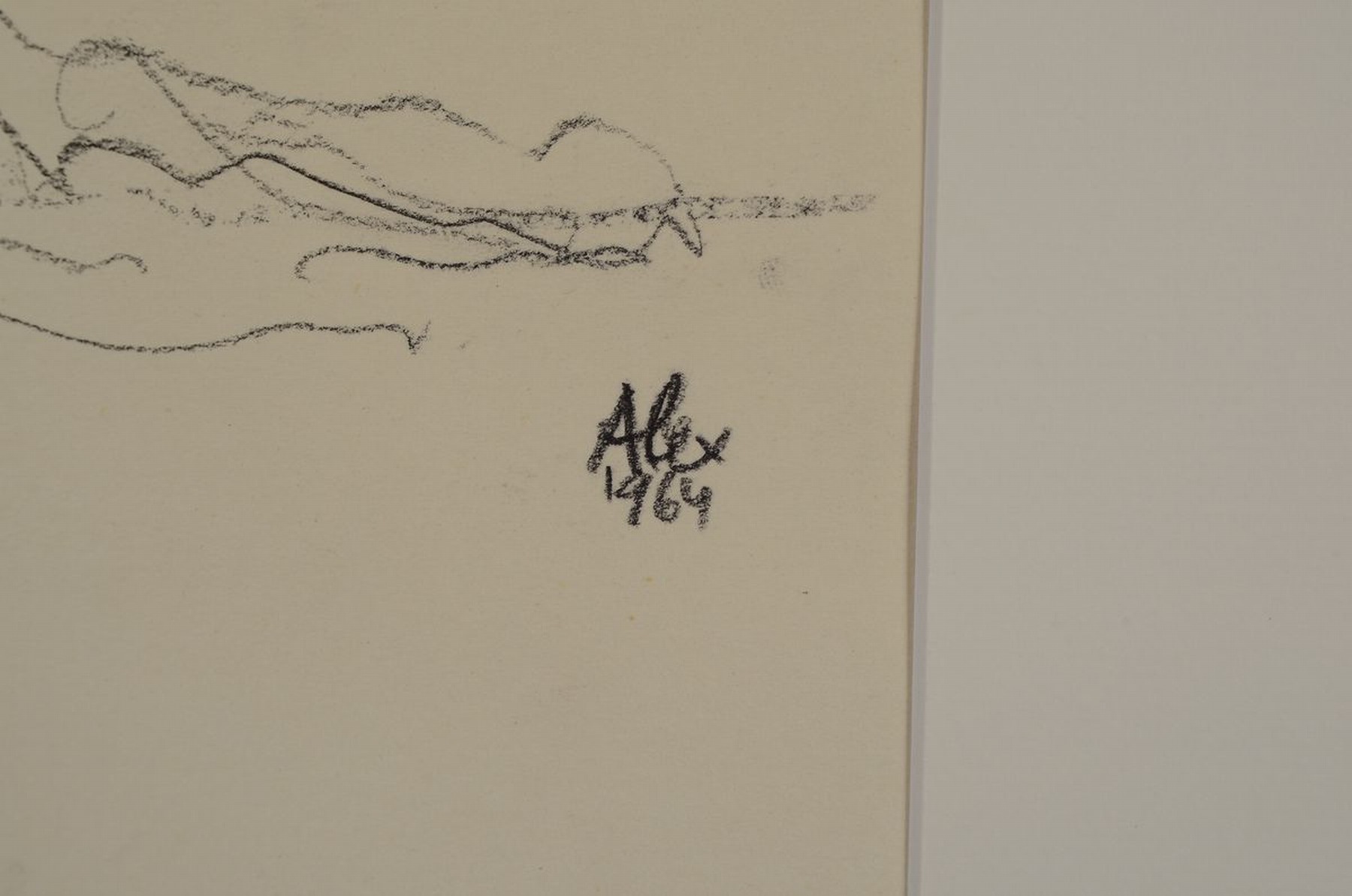 Detail a: Alexander Szekely, 1901-1968, "La dolce vita", Kreidezeichnung, re. unten sign., dat. PP, Motiv ca. 30,5x21 cm, gesamt ca. 50x40 cm