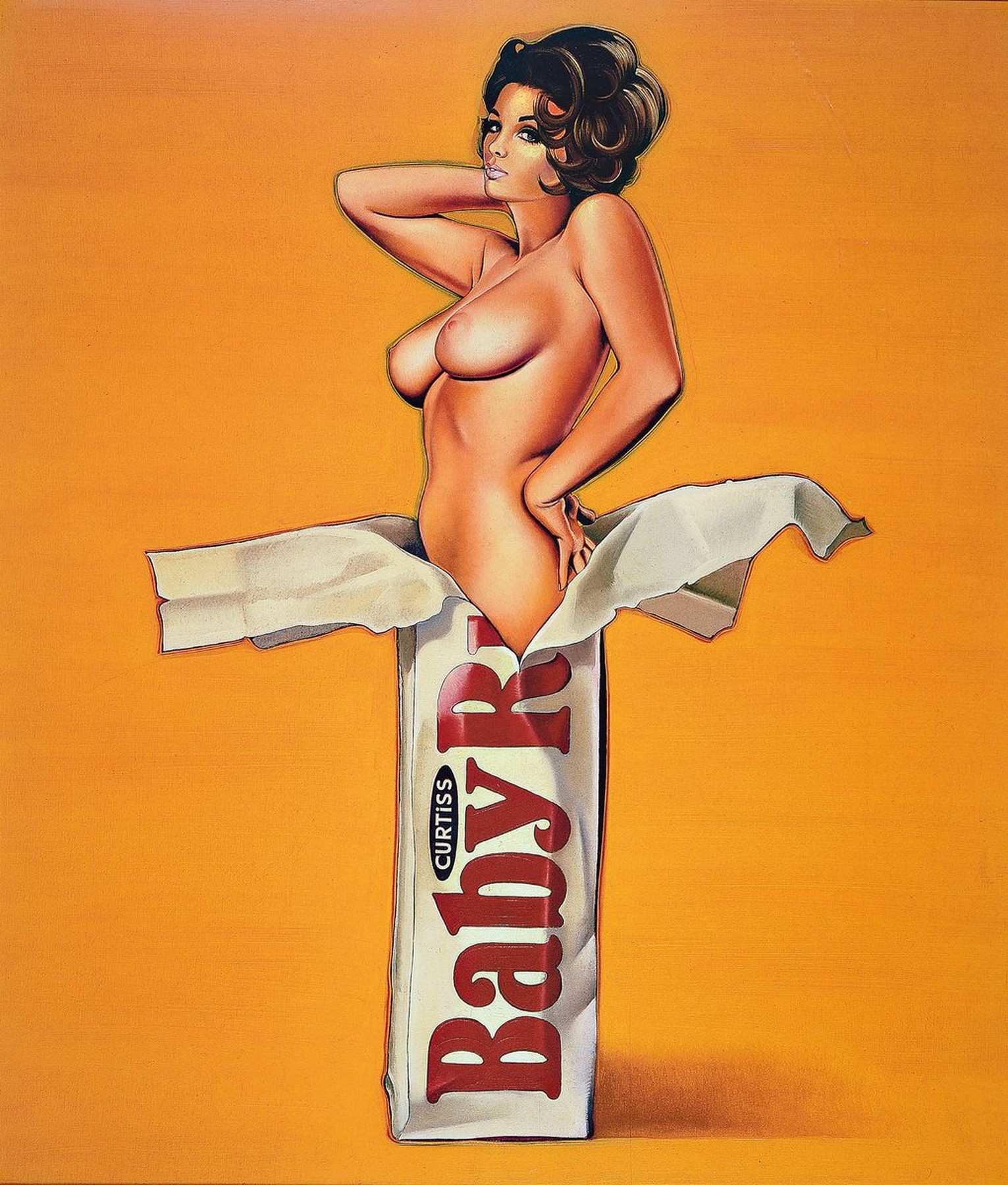 Mel Ramos, 1935-2018, "Baby Ruth", Farboffset, Drucker/Verlag: publishing Company-Verlag 2004, PP, Motiv ca. 54x47 cm, gesamt ca. 70x50 cm