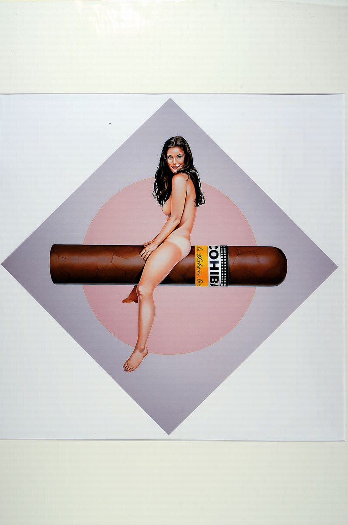 Detail k: Mel Ramos, 1935-2018, "Hav-a-Havanna", Farboffset, Drucker/Verlag publishing company-Verlag 2004, PP, Motiv ca. 48x45 cm, gesamt ca. 70x50 ...