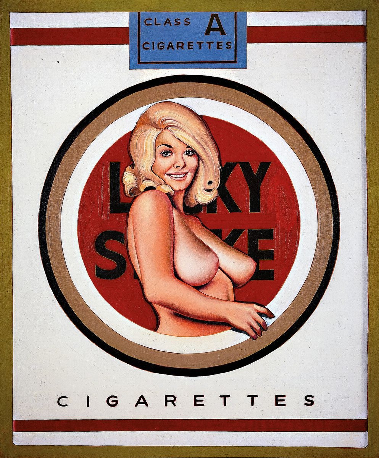 Mel Ramos, 1935-2018, "Lucky-Lulu-Blonde" Farboffset, Drucker/Verlag publishing company-Verlag 2004, PP, Motiv ca. 55x48 cm, gesamt ca. ...