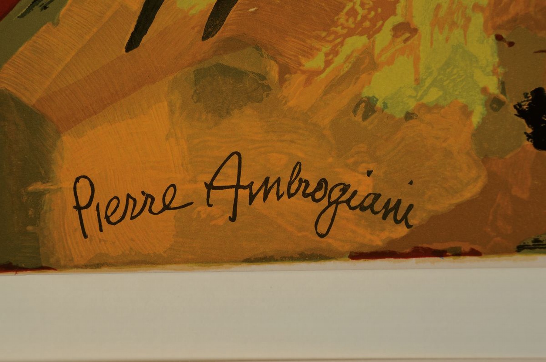 Detail c: Pierre Ambrogiani,1907-1985, Konvolut aus 2 Werken, " Vue provencale", "Les Faucheurs", , Farbholzstich, ca. 40x59 cm, 34x50 cm