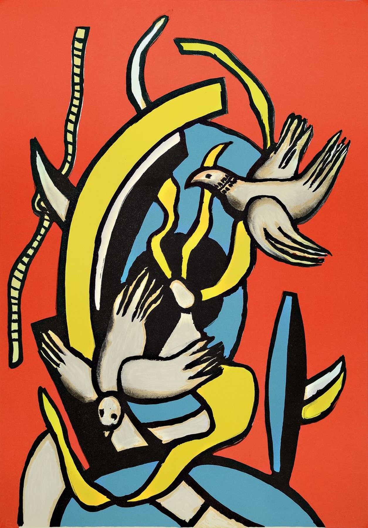 Detail a: Fernand Leger, 1881-1955, Konvolut aus 2 Farblithografien, "Natur morte aux.., les oix aux..", Drucker/Verlag: Mourlot, Galerie Maeght, R. ...